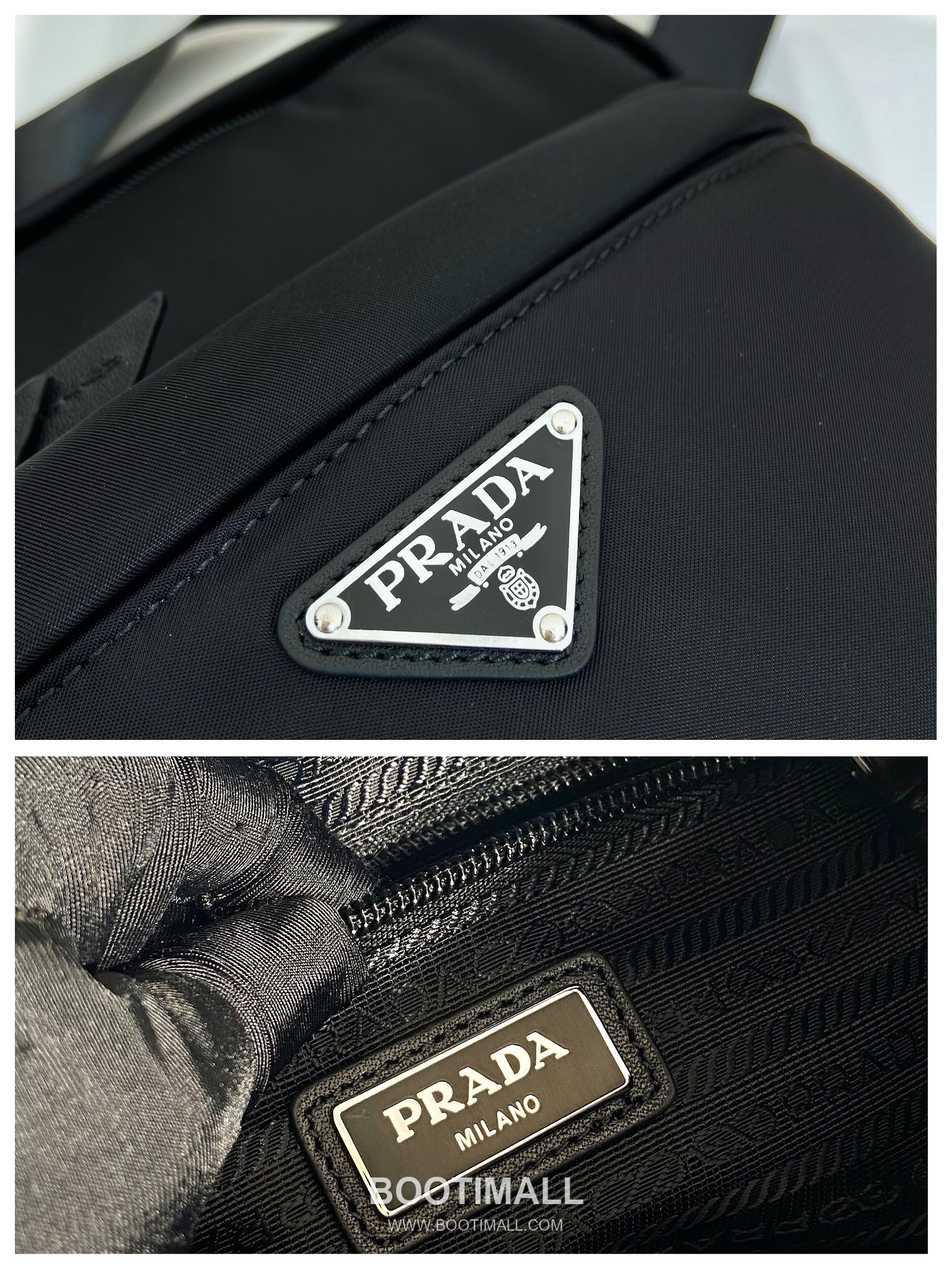 Prada Nylon Messenger Bag with Triangle Logo and Front Pocket Detail 프라다 나일론 삼각로고 프론트 포켓 메신저백 2VH038B 26cm 9