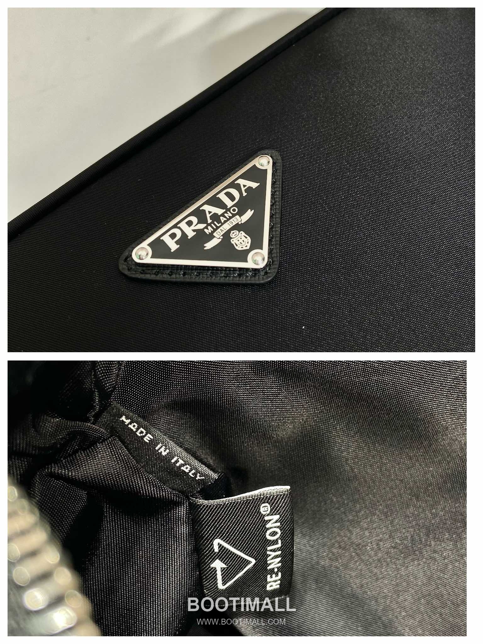 Prada Re-Nylon Saffiano Leather Backpack with Stripe Detail 프라다 리나일론 사피아노 레더 스트라이프 디테일 백팩 2VZ135 27cm 21