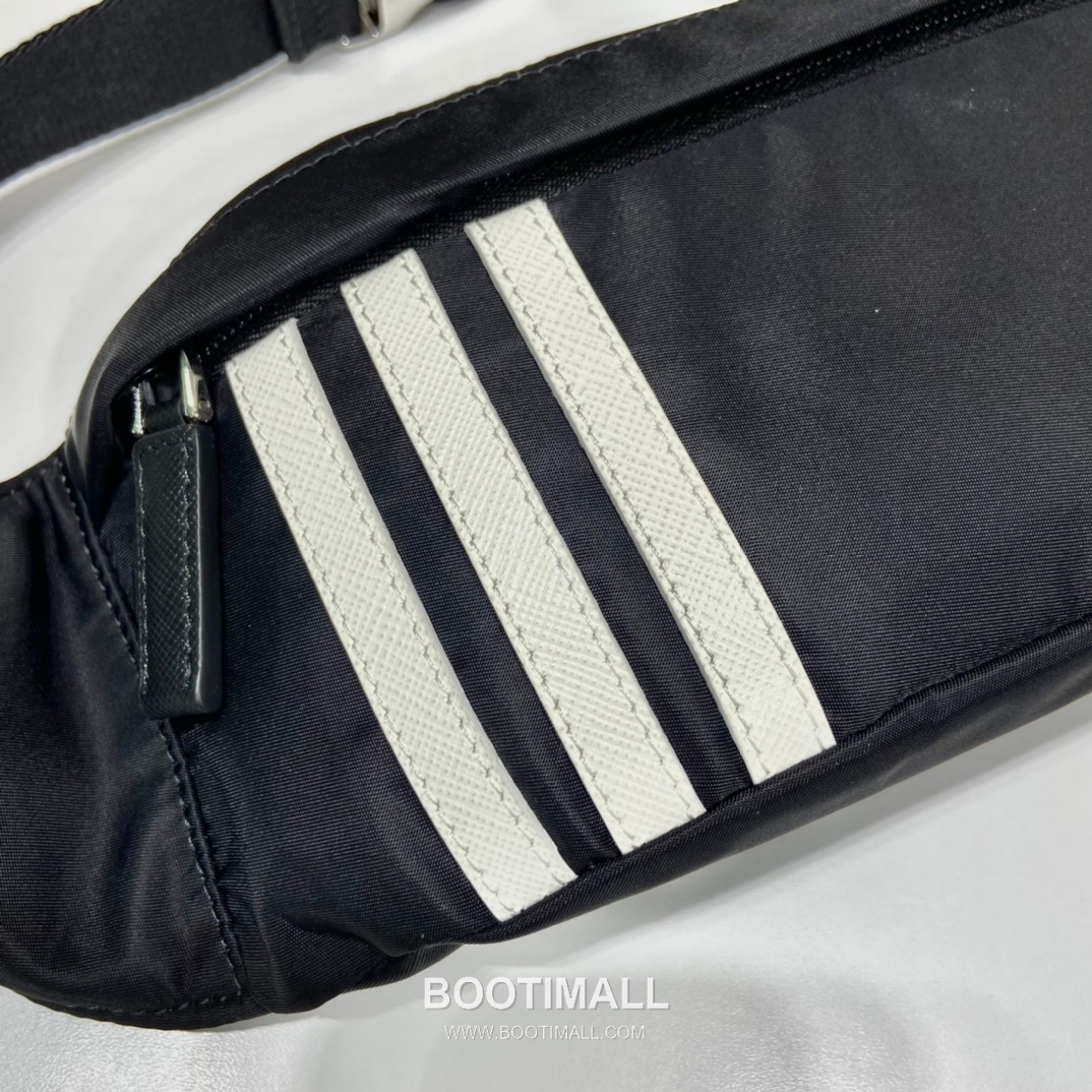 Prada Re-Nylon Saffiano Leather Waist Bag with Stripe Detail 프라다 리나일론 사피아노 레더 스트라이프 웨이스트백 2VL034 26cm 5