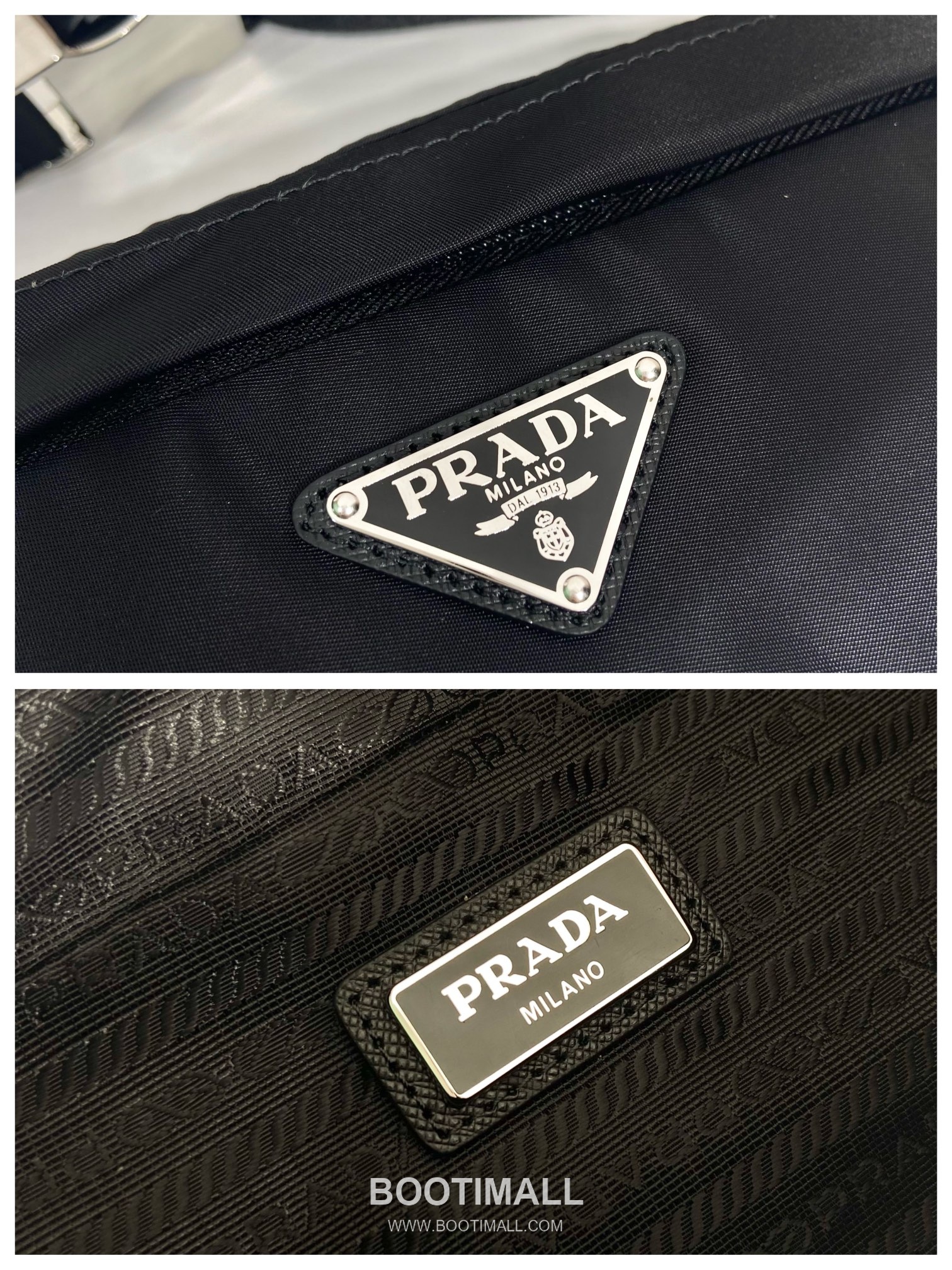 Prada Re-Nylon Saffiano Leather Waist Bag with Stripe Detail 프라다 리나일론 사피아노 레더 스트라이프 웨이스트백 2VL034 26cm 9