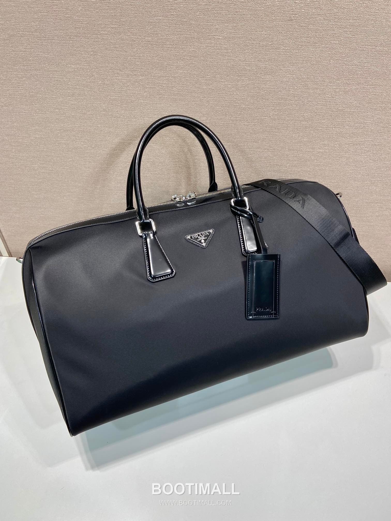Prada Re-Nylon Travel Bag with Leather Trim and Triangle Logo 프라다 리나일론 레더 트림 삼각로고 트래블백 2VC018 50cm 3