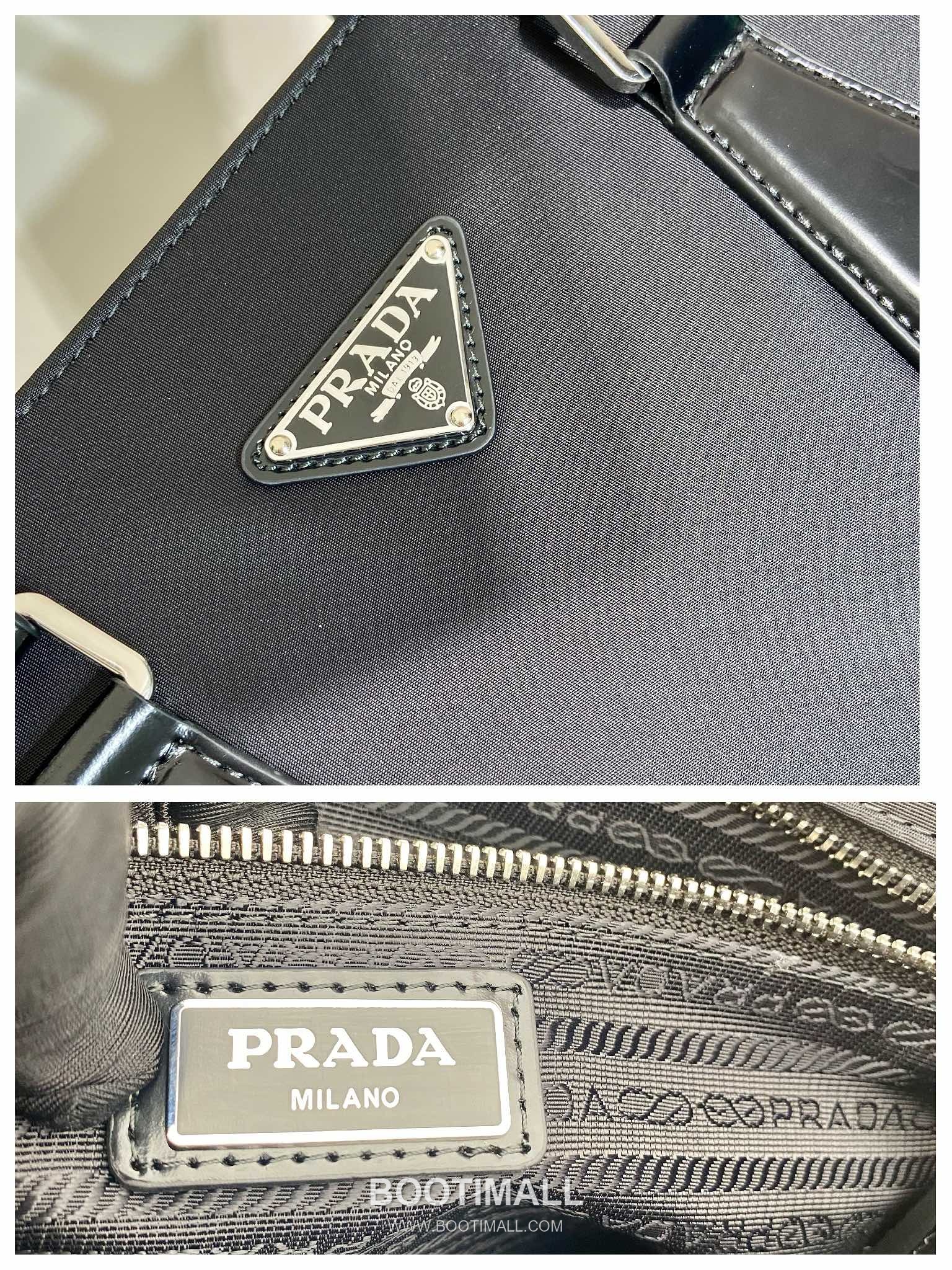 Prada Re-Nylon Leather Tote Bag with Detachable Strap and Triangle Logo 프라다 리나일론 레더 스트랩 삼각로고 토트백 2VG115 36cm 9