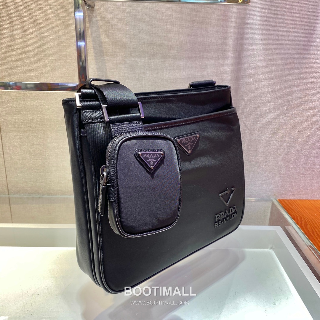 Prada Re-Nylon Crossbody Bag with Detachable Pouch and Triangle Logo 프라다 리나일론 탈부착 파우치 삼각로고 크로스백 2VH118 28cm 2