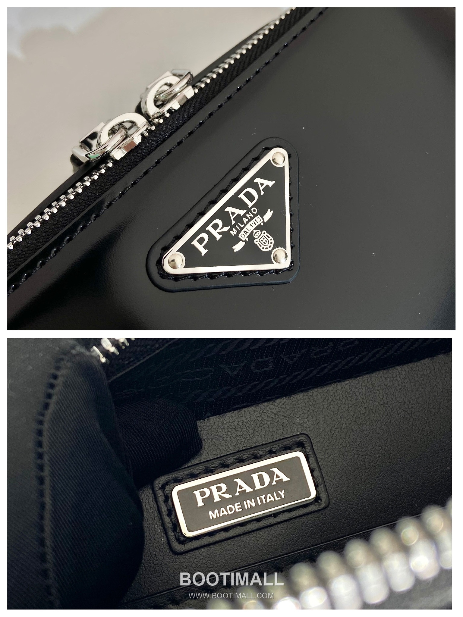 Prada Patent Leather Messenger Bag with Detachable Pouch and Nylon Strap 프라다 페이턴트 레더 탈부착 파우치 나일론 스트랩 메신저백 2VH070 19cm 9