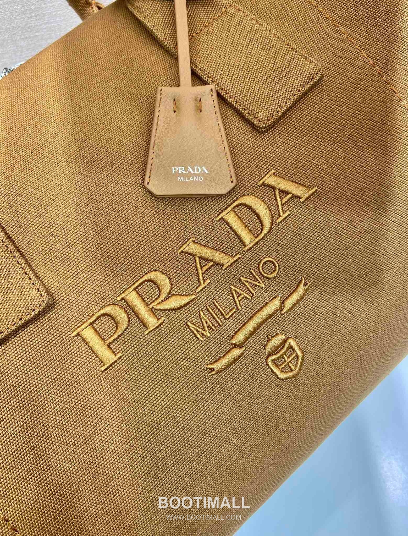 Prada Canvas Leather Travel Bag with Embroidered Logo and Detachable Strap 프라다 캔버스 레더 자수로고 탈부착 스트랩 트래블백 2VC051 53cm 6
