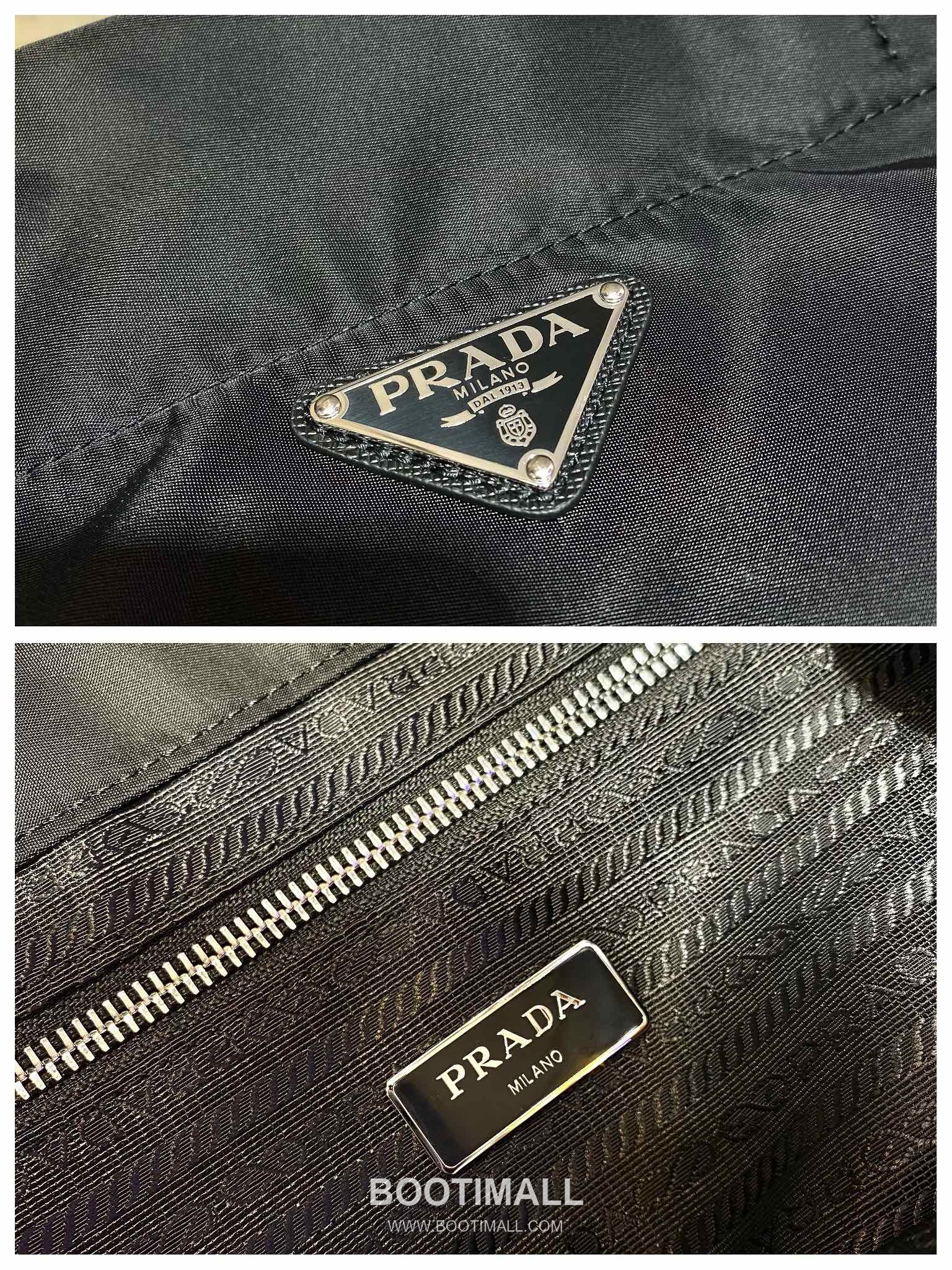 Prada Re-Nylon Saffiano Leather Tote Bag with Triangle Logo 프라다 리나일론 사피아노 레더 삼각로고 토트백 1BG107 40cm 9