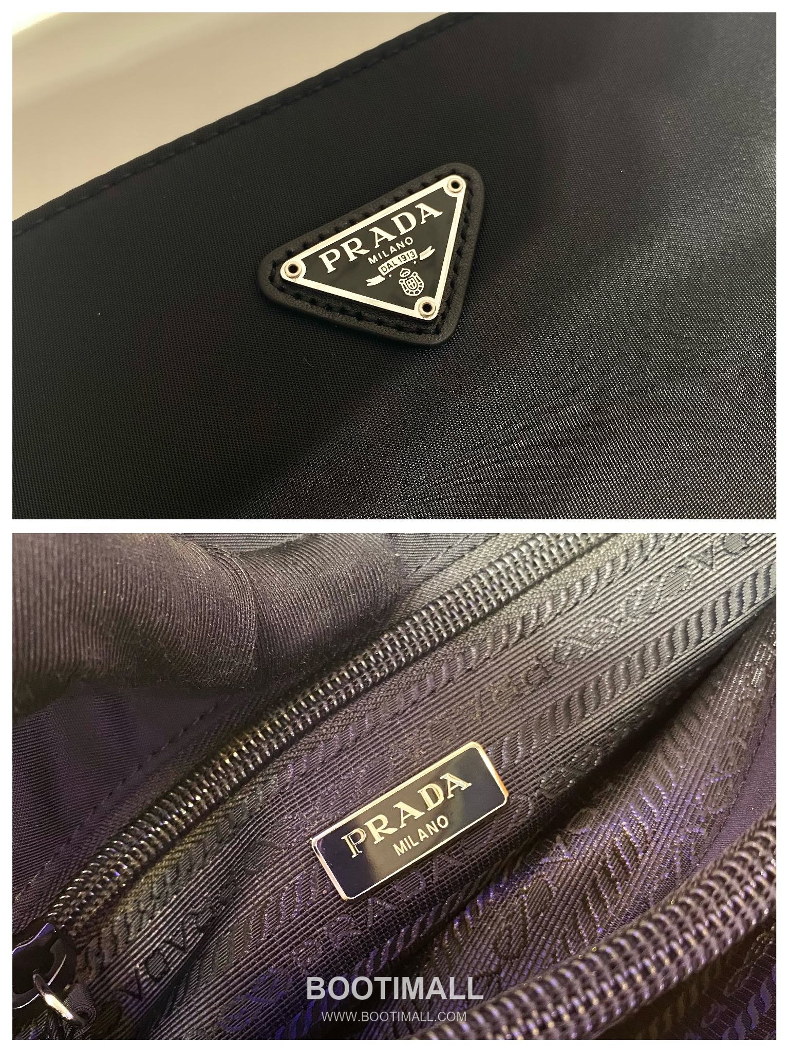 Prada Nylon Tote Bag with Center Zip Compartment and Dual Carry Design 프라다 나일론 중앙 지퍼 수납 듀얼 캐리 토트백 B6246 28cm 9
