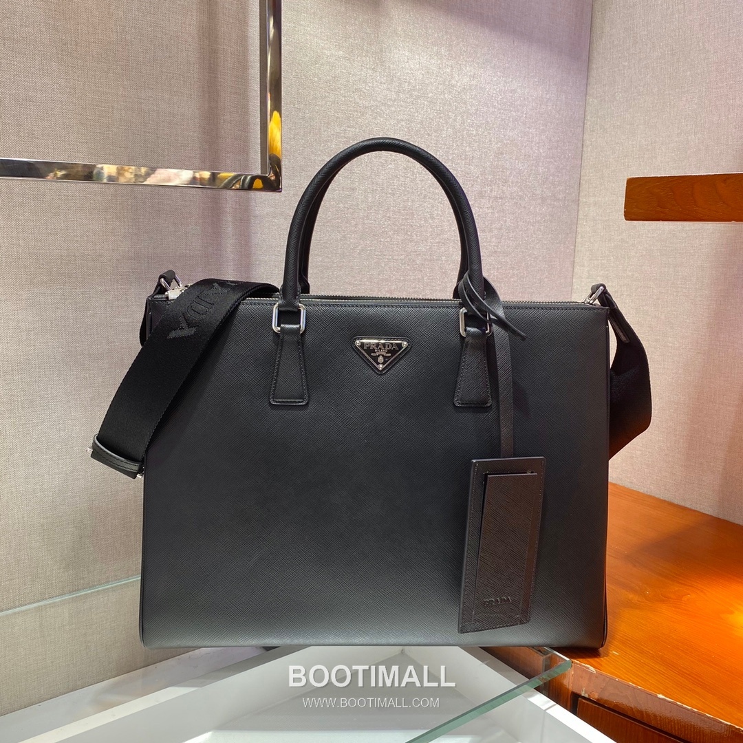 Prada Calfskin Leather Tote Bag with Nylon Strap and Multi Pocket Detail 프라다 카프스킨 레더 나일론 스트랩 멀티포켓 브리프케이스 2VG061 39cm 2