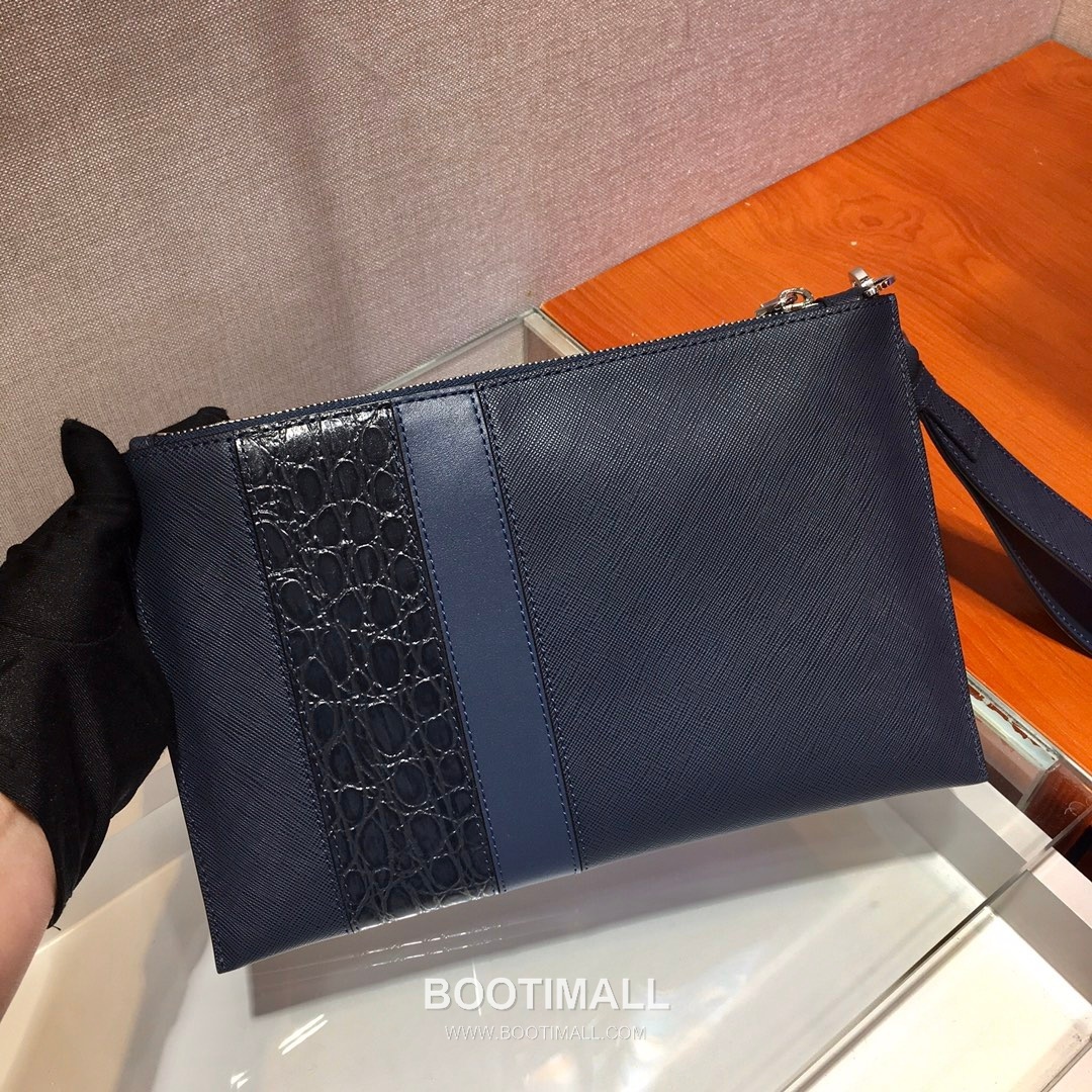 Prada Saffiano Leather Clutch Bag with Card Slots and Triangle Logo 프라다 사피아노 레더 카드슬롯 삼각로고 클러치백 2NG005G 28cm 4