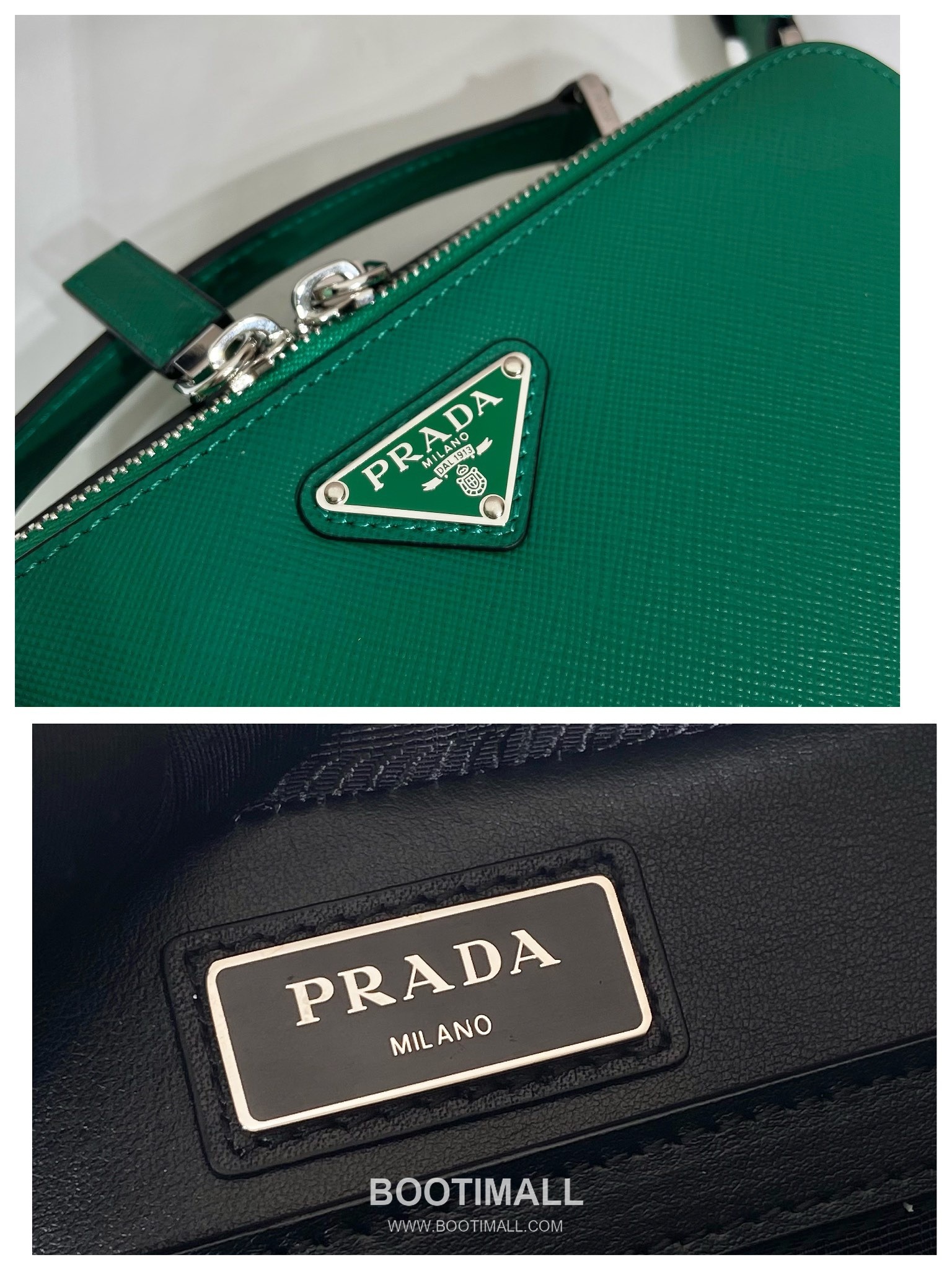 Prada Saffiano Leather Brique Bag with Top Handle and Nylon Strap 프라다 사피아노 레더 탑핸들 나일론 스트랩 브리크백 2VH069 22cm 9
