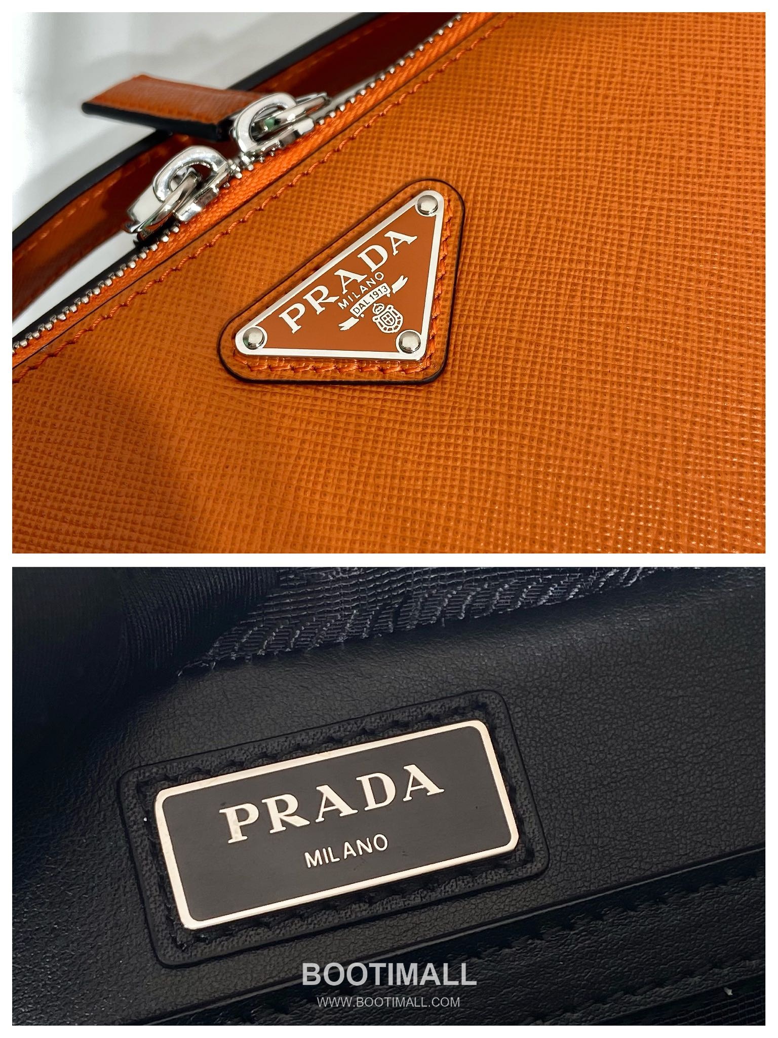 Prada Saffiano Leather Brique Bag with Top Handle and Nylon Strap 프라다 사피아노 레더 탑핸들 나일론 스트랩 브리크백 2VH069 22cm 9