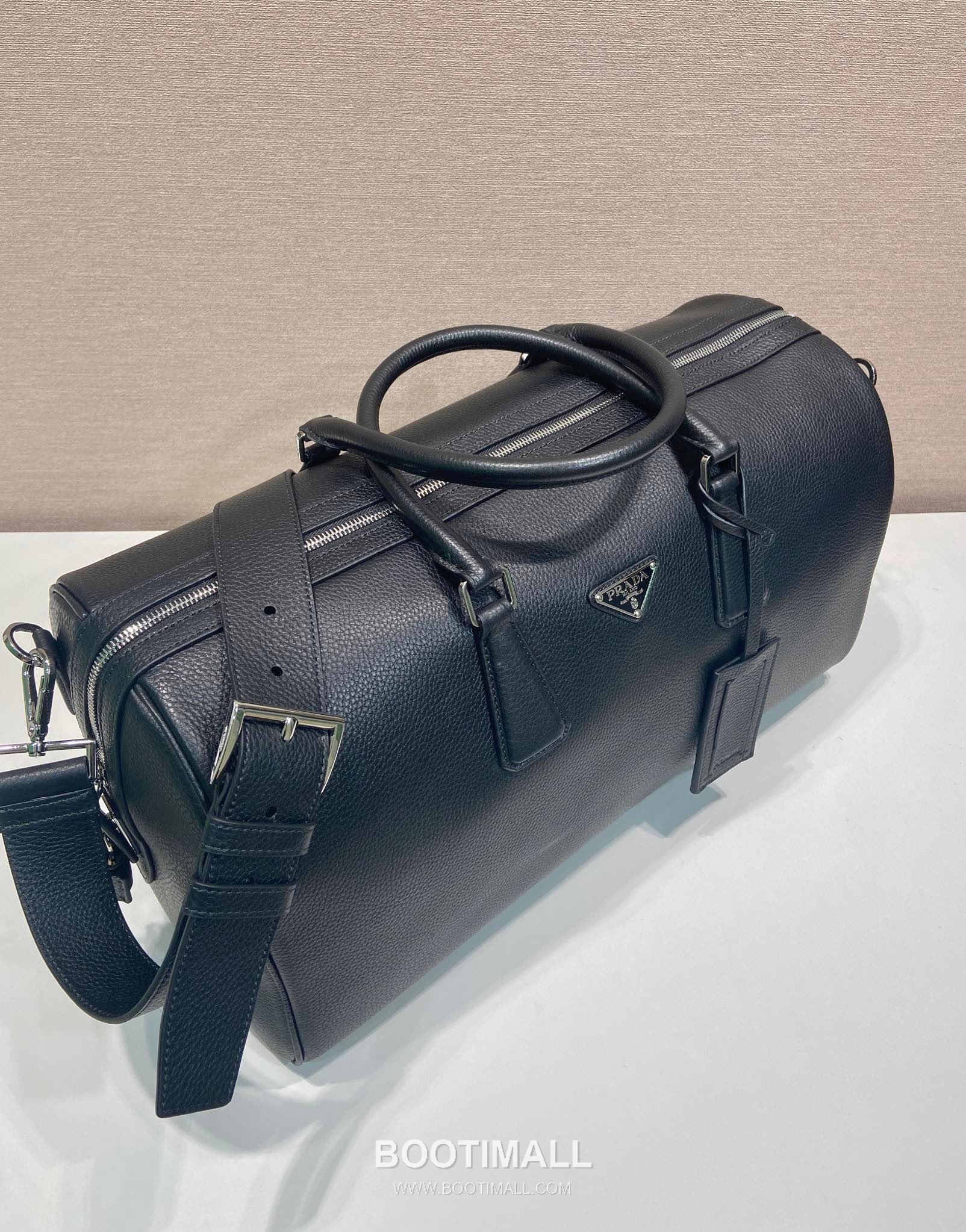 Prada Leather Travel Bag with Triangle Logo and Detachable Strap 프라다 레더 삼각로고 탈부착 스트랩 트래블백 2VC048 50cm 2