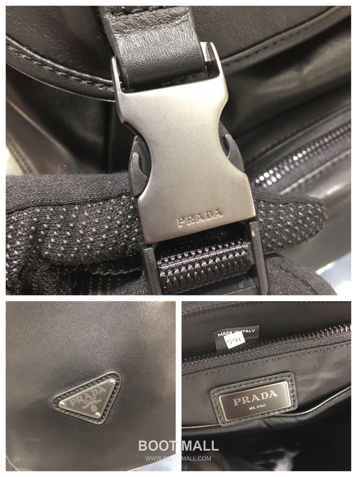 Prada Calfskin Leather Backpack with Multi Zip Pocket and Gunmetal Hardware 프라다 카프스킨 레더 멀티 지퍼포켓 건메탈 하드웨어 백팩 2VZ135 27cm 7