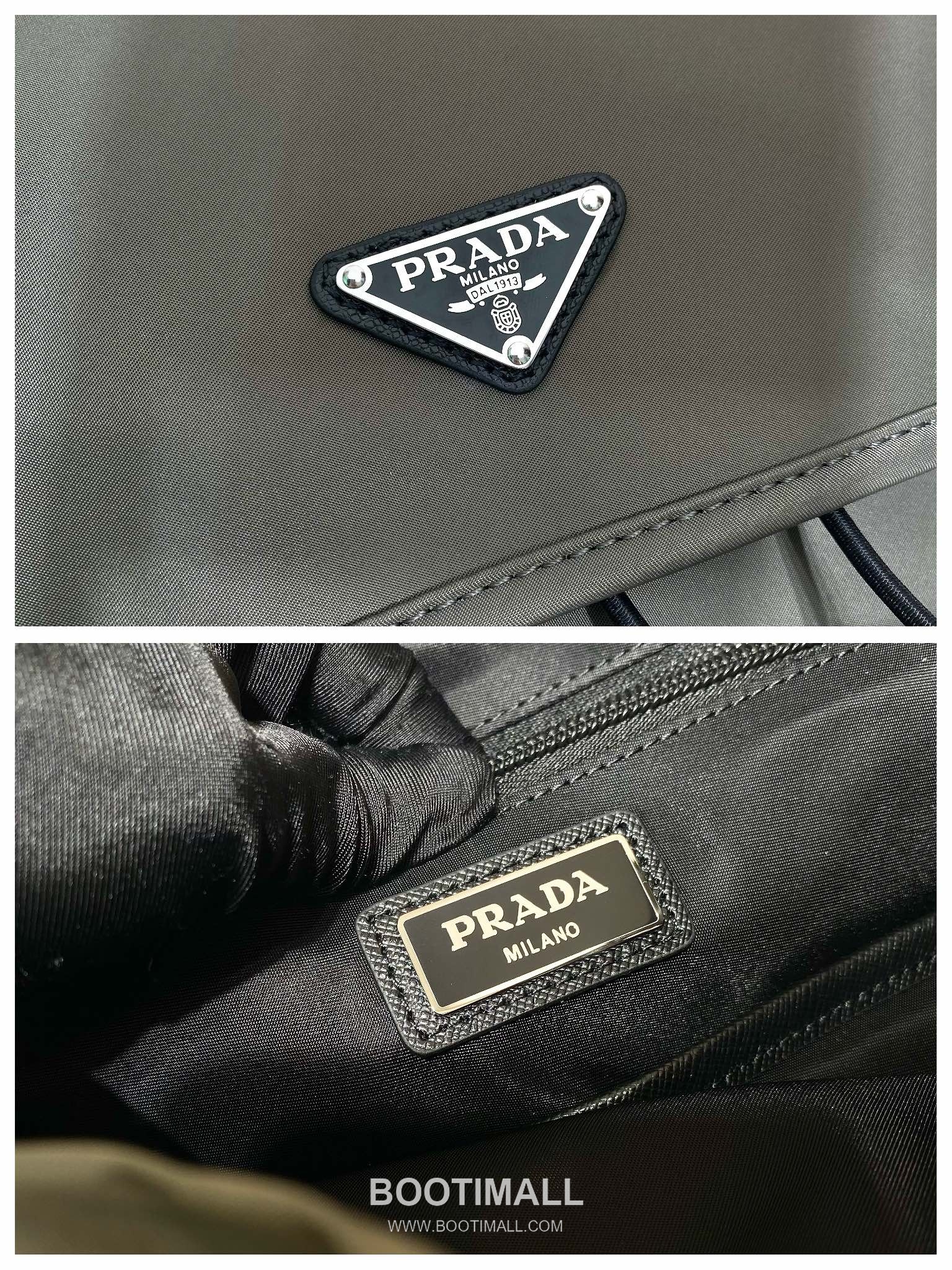 Prada Nylon Saffiano Leather Backpack with Multi Pocket and Padded Back 프라다 나일론 사피아노 레더 멀티포켓 패딩백팩 2VZ135 27cm 9