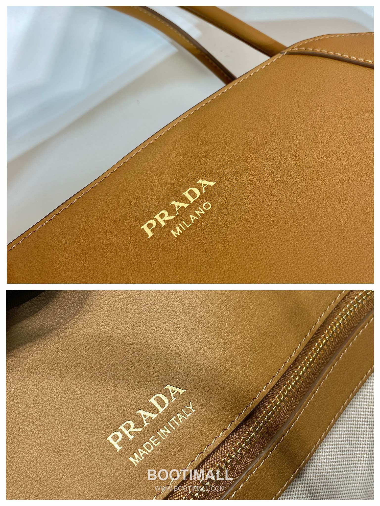 Prada Calfskin Leather Tote Bag with Minimal Design and Logo Detail 프라다 카프스킨 레더 미니멀 로고 디테일 토트백 1BG510 40cm 9