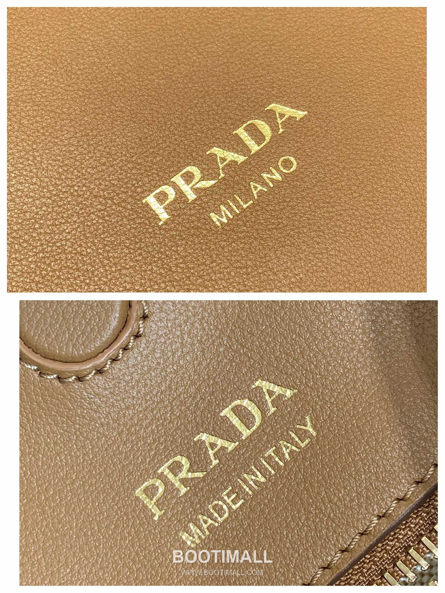 Prada Calfskin Leather Shoulder Tote Bag with Magnetic Closure and Logo Detail 프라다 카프스킨 레더 마그네틱 클로저 로고 디테일 숄더 토트백 1BC219 45.5cm 9