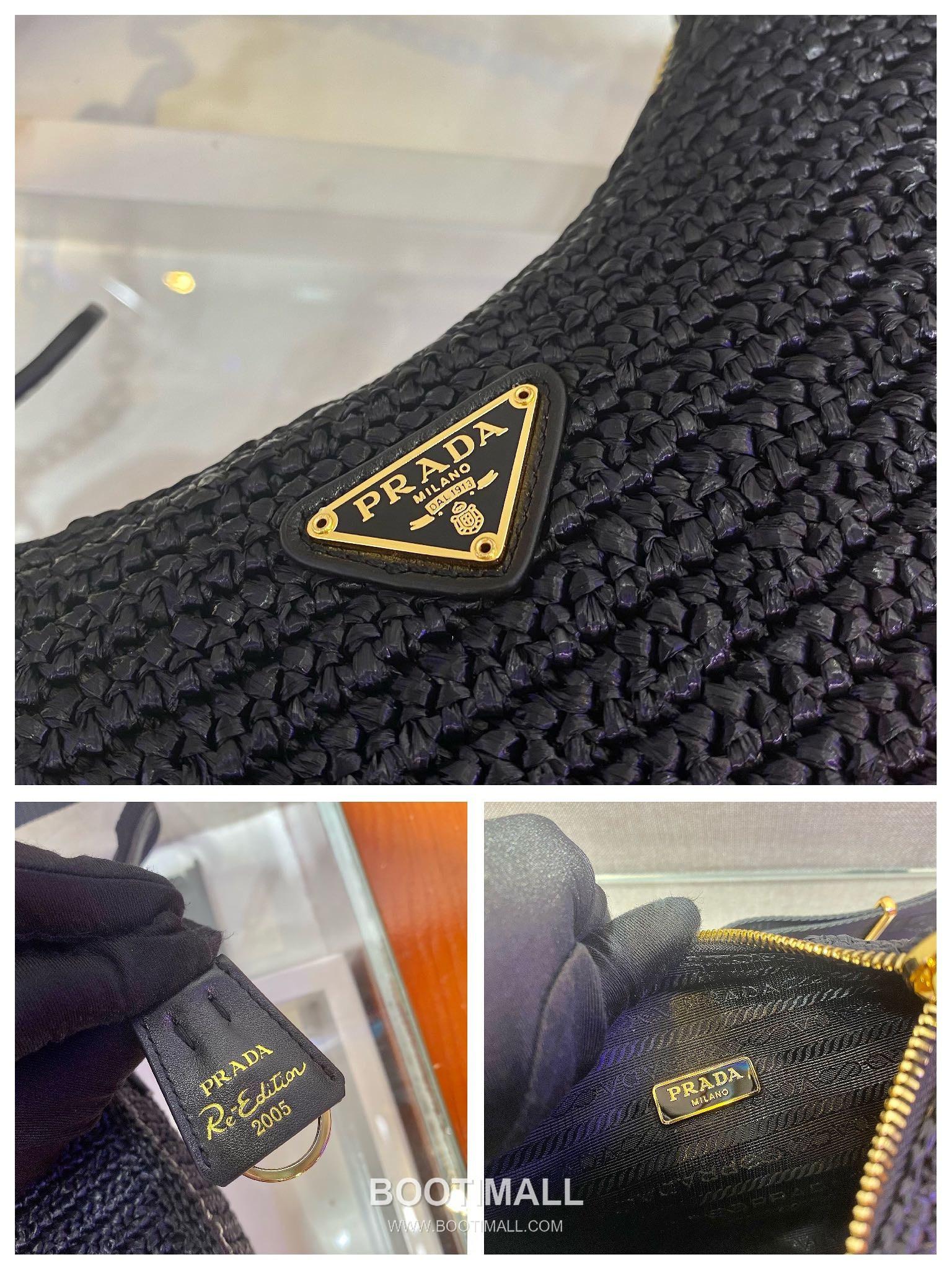 Prada Woven Raffia Three Way Shoulder Bag with Mini Pouch 프라다 라피아 위빙 미니파우치 포함 3WAY 숄더백 1BH204 23cm 9