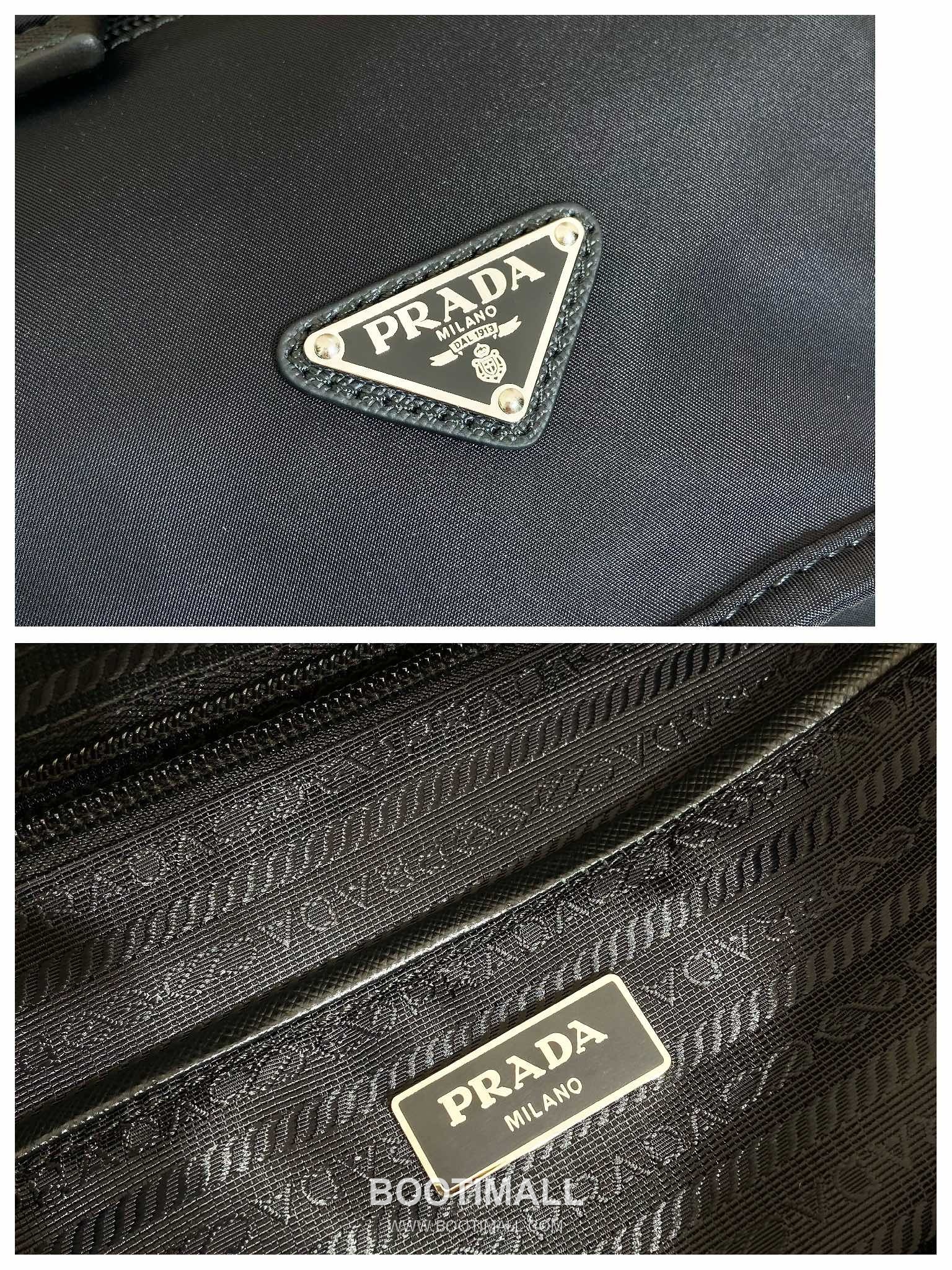 Prada Nylon Backpack with Saffiano Leather Trim and Multi Pocket Detail 프라다 나일론 사피아노 트림 멀티포켓 백팩 1BZ039 25cm 9