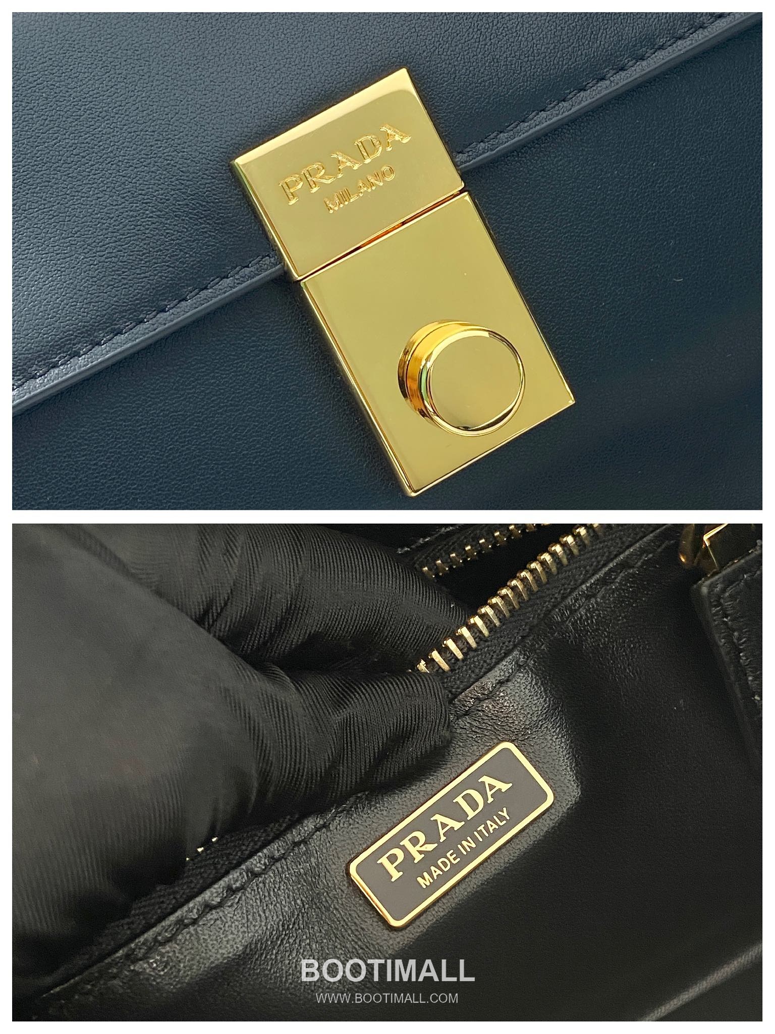 Prada Soft Sound Calfskin Shoulder Bag with Dual Compartment and Charm Detail 프라다 소프트 사운드 카프스킨 더블컴파트먼트 참 숄더백 1BD378 35cm 9