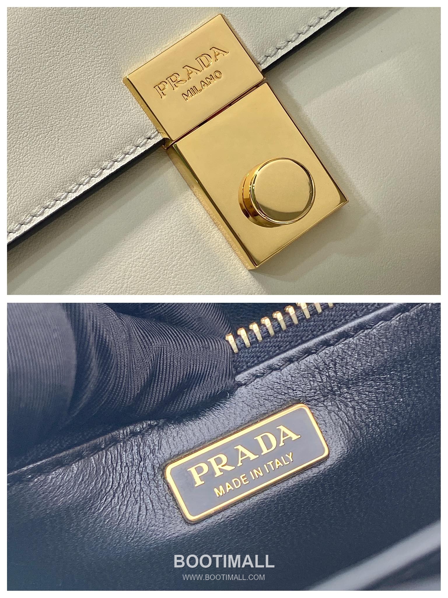 Prada Soft Sound Calfskin Shoulder Bag with Dual Compartment and Charm Detail 프라다 소프트 사운드 카프스킨 더블컴파트먼트 참 숄더백 1BD378 35cm 9