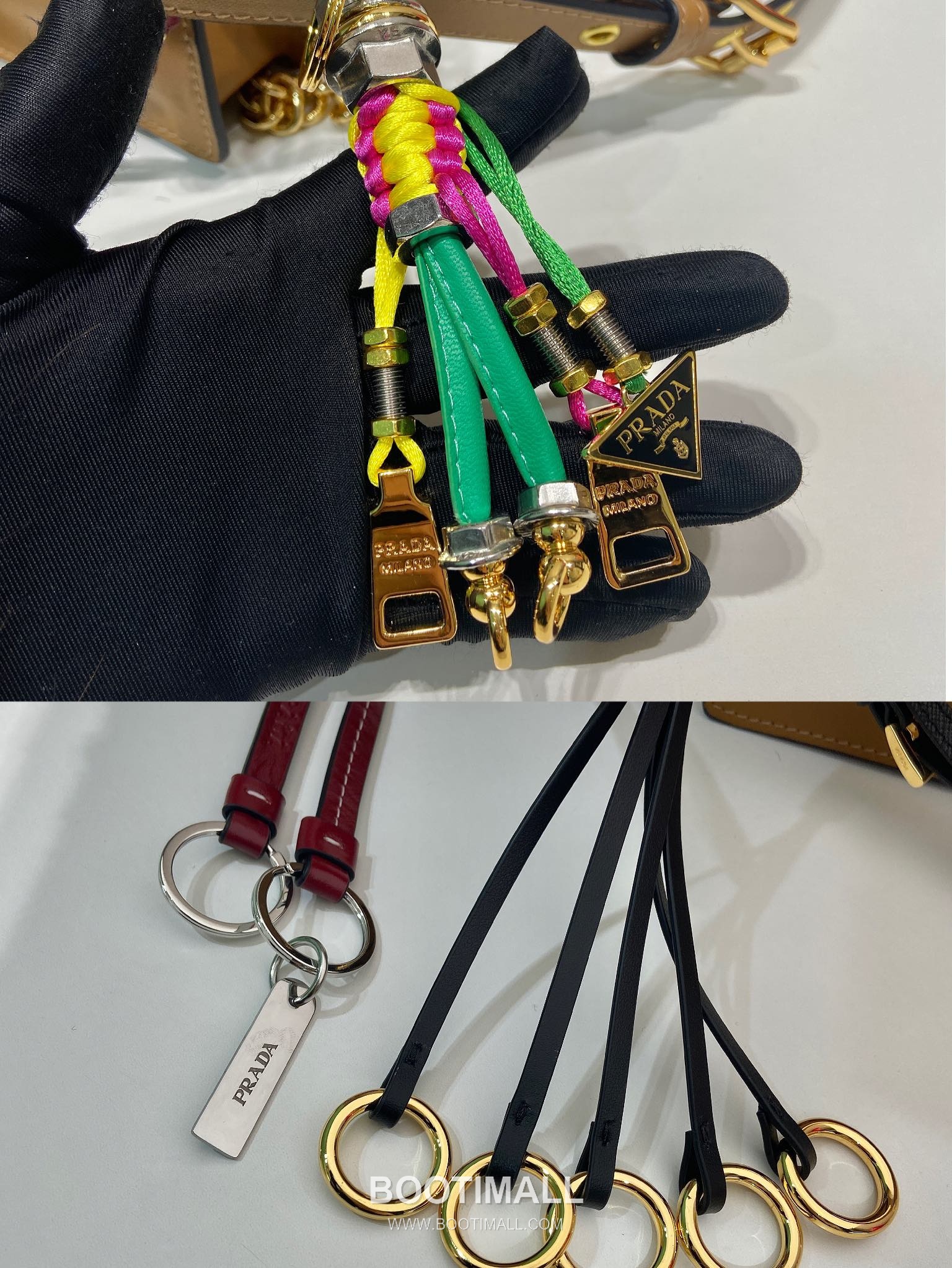 Prada Soft Sound Calfskin Shoulder Bag with Dual Compartment and Charm Detail 프라다 소프트 사운드 카프스킨 더블컴파트먼트 참 숄더백 1BD379 24cm 9