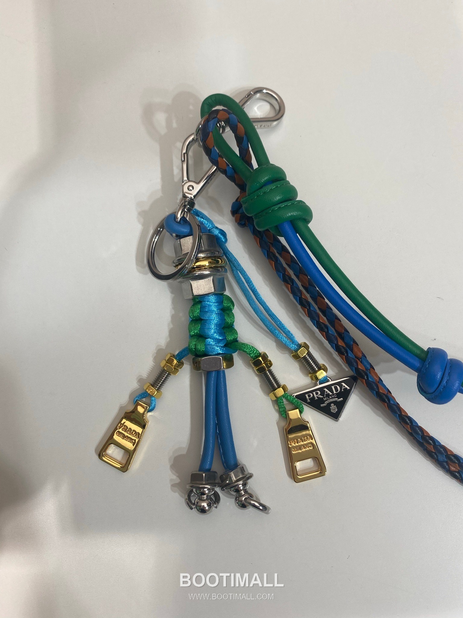 Prada Handwoven Textile Charm with Hook and Ring Detail 프라다 핸드우븐 텍스타일 훅앤링 참 장식 2TT222 10cm 3