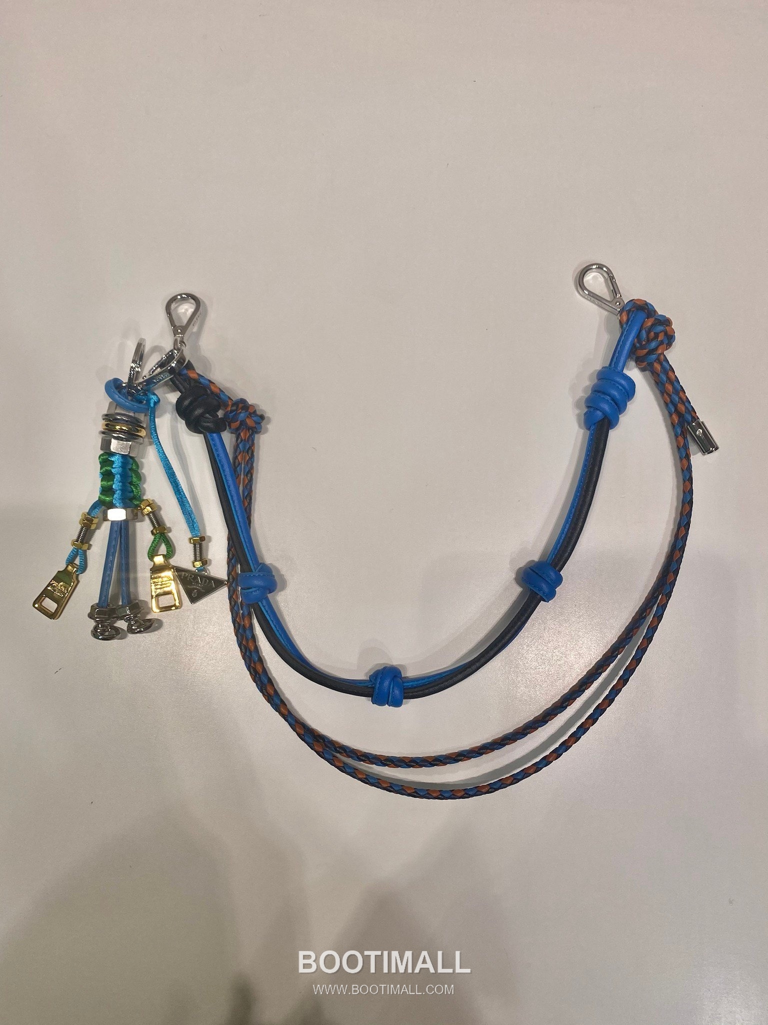 Prada Handwoven Textile Charm with Hook and Ring Detail 프라다 핸드우븐 텍스타일 훅앤링 참 장식 2TT222 10cm 9