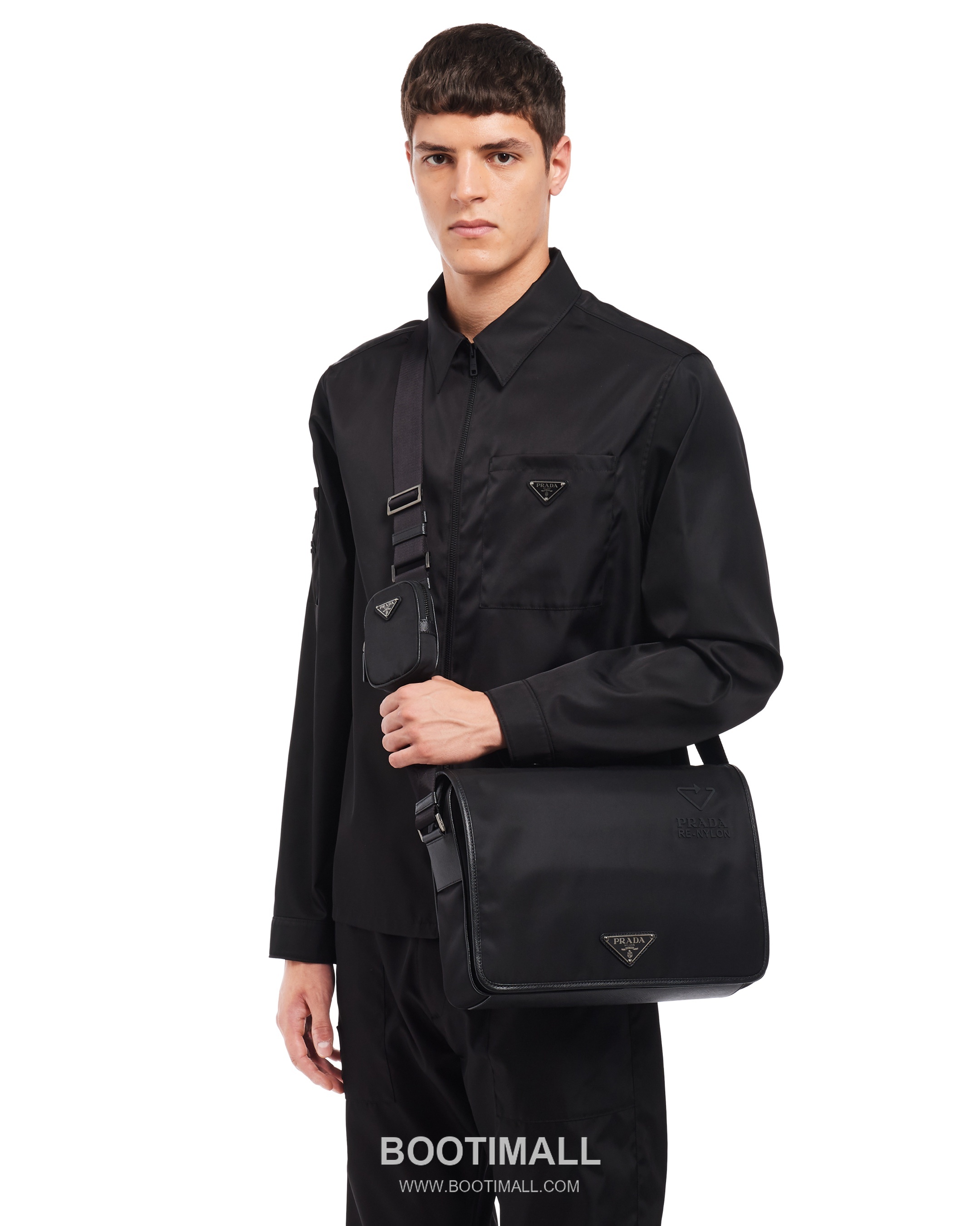 Prada Re-Nylon Messenger Bag with Flap Closure and Multi Zip Pocket Detail 프라다 리나일론 플랩 멀티지퍼포켓 메신저백 2VD039 33cm 1