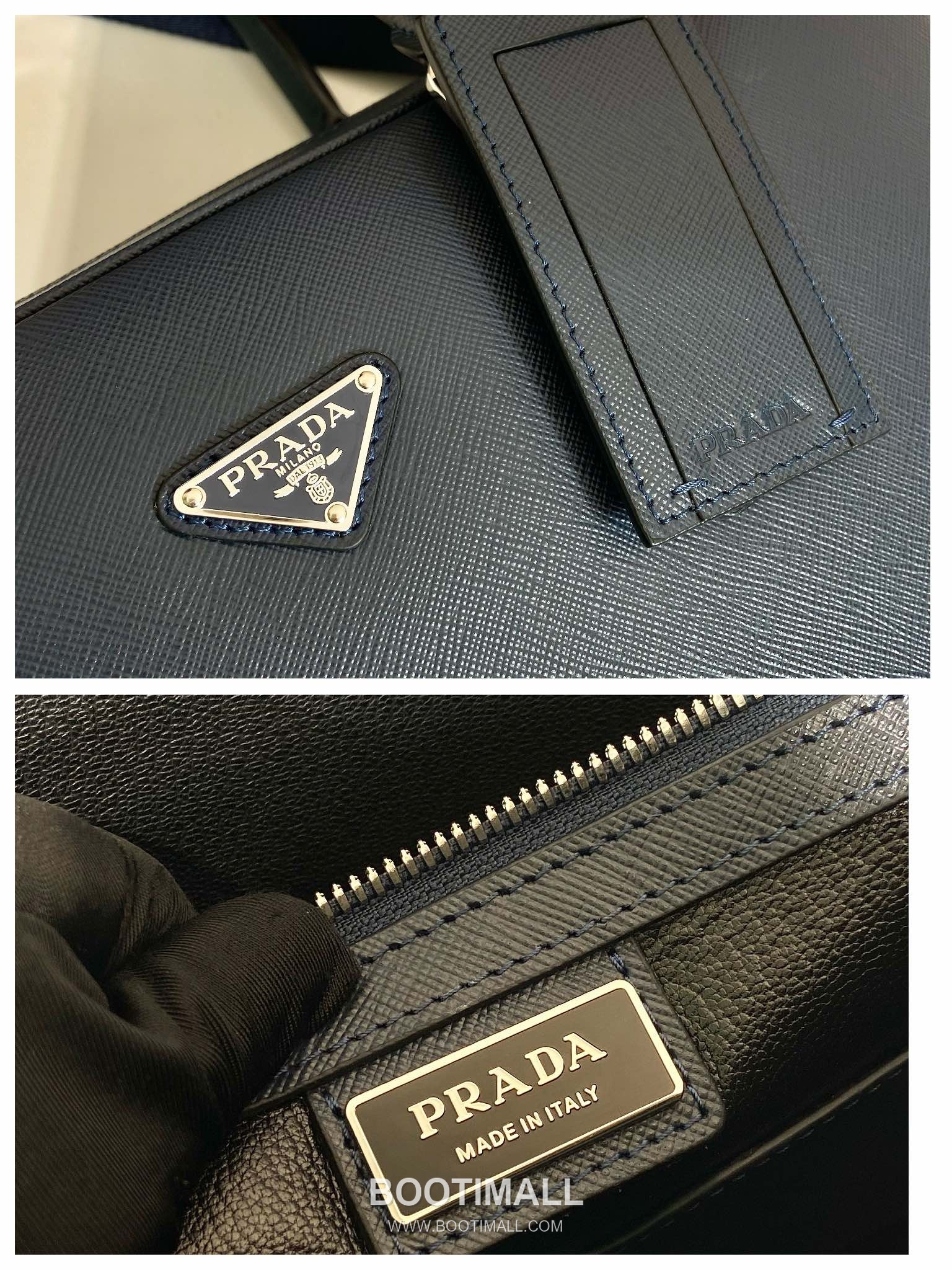 Prada Crossgrain Calfskin Tote Bag with Lambskin Lining and Structured Design 프라다 크로스그레인 카프스킨 램스킨라이닝 구조형 토트백 0891 38cm 9