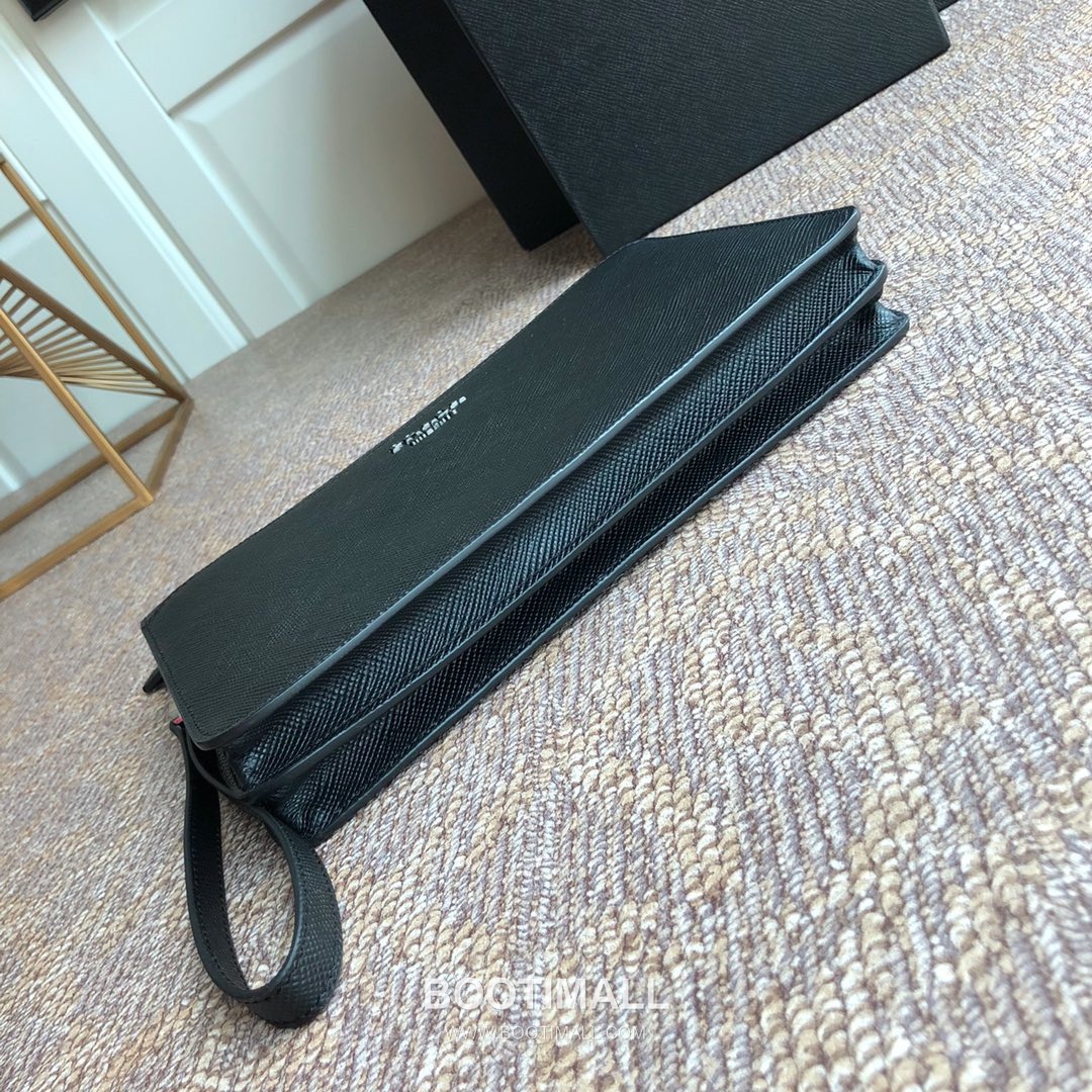 Prada Saffiano Calfskin Clutch Bag with Wrist Strap and Card Slot Detail 프라다 사피아노 카프스킨 손목스트랩 카드슬롯 클러치 2VF019 26cm 6