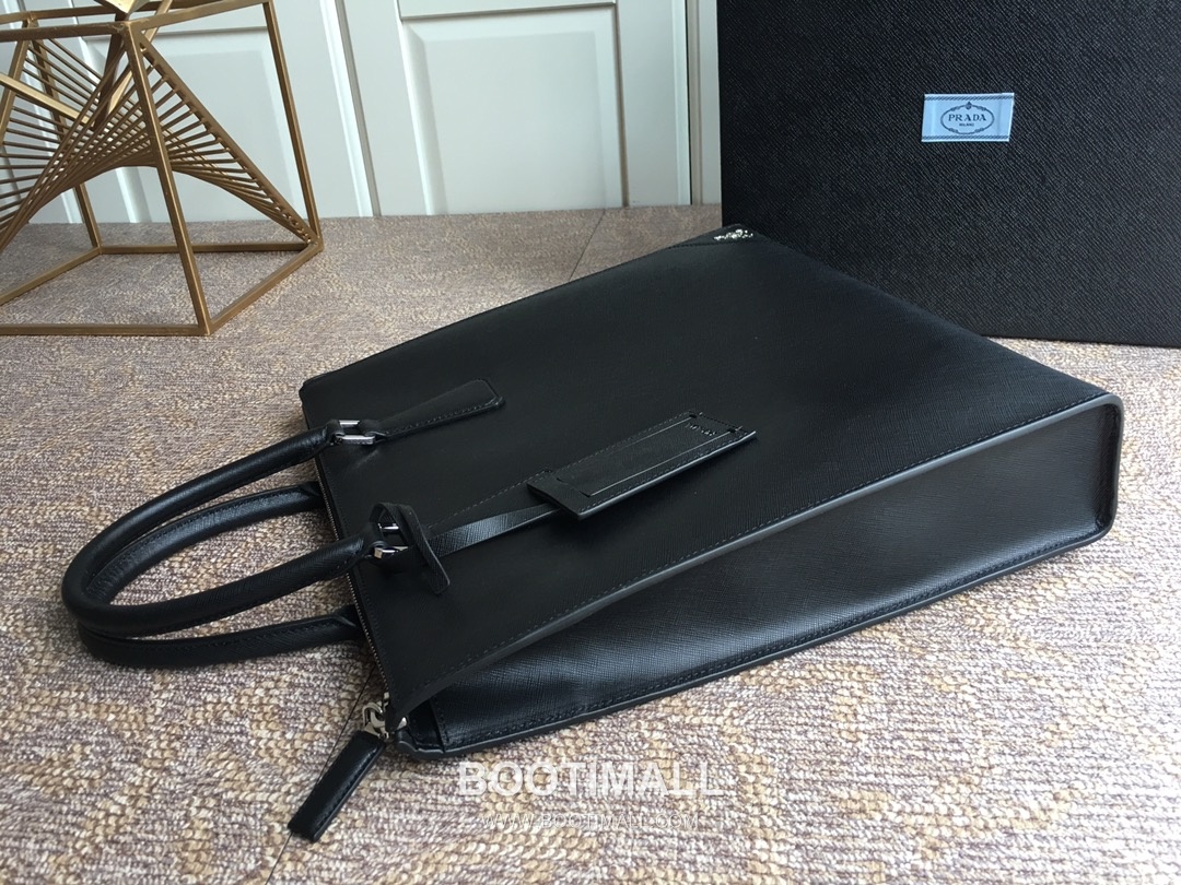 Prada Crossgrain Calfskin Tote Bag with Triangle Logo Detail 프라다 크로스그레인 카프스킨 삼각로고 토트백 1079 34cm 3