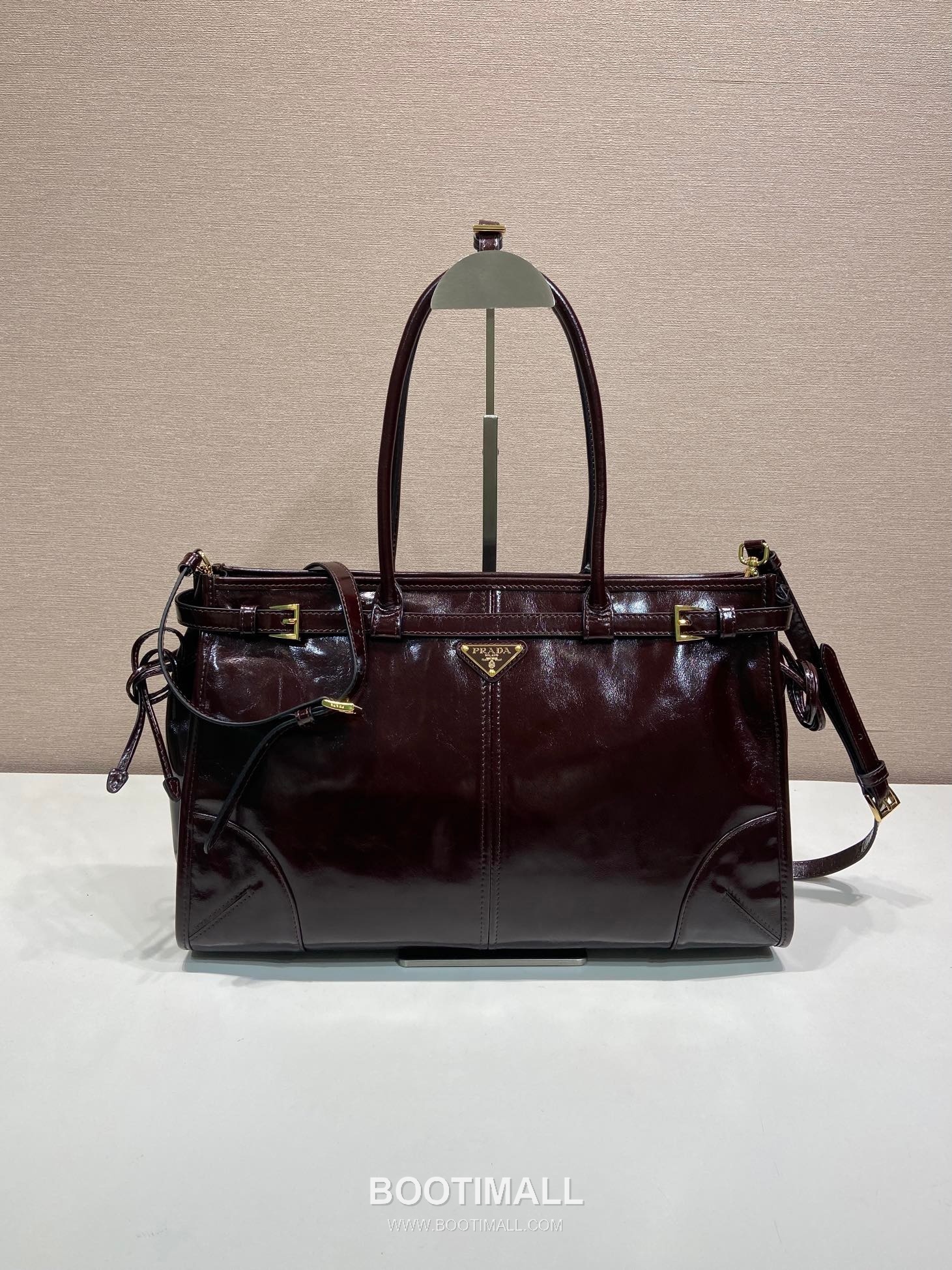 Prada LusSolf Oiled Wax Calfskin Tote Bag with Detachable Strap and Vintage Finish 프라다 루솔프 오일왁스 카프스킨 탈부착스트랩 빈티지 토트백 1BA433 38cm 1