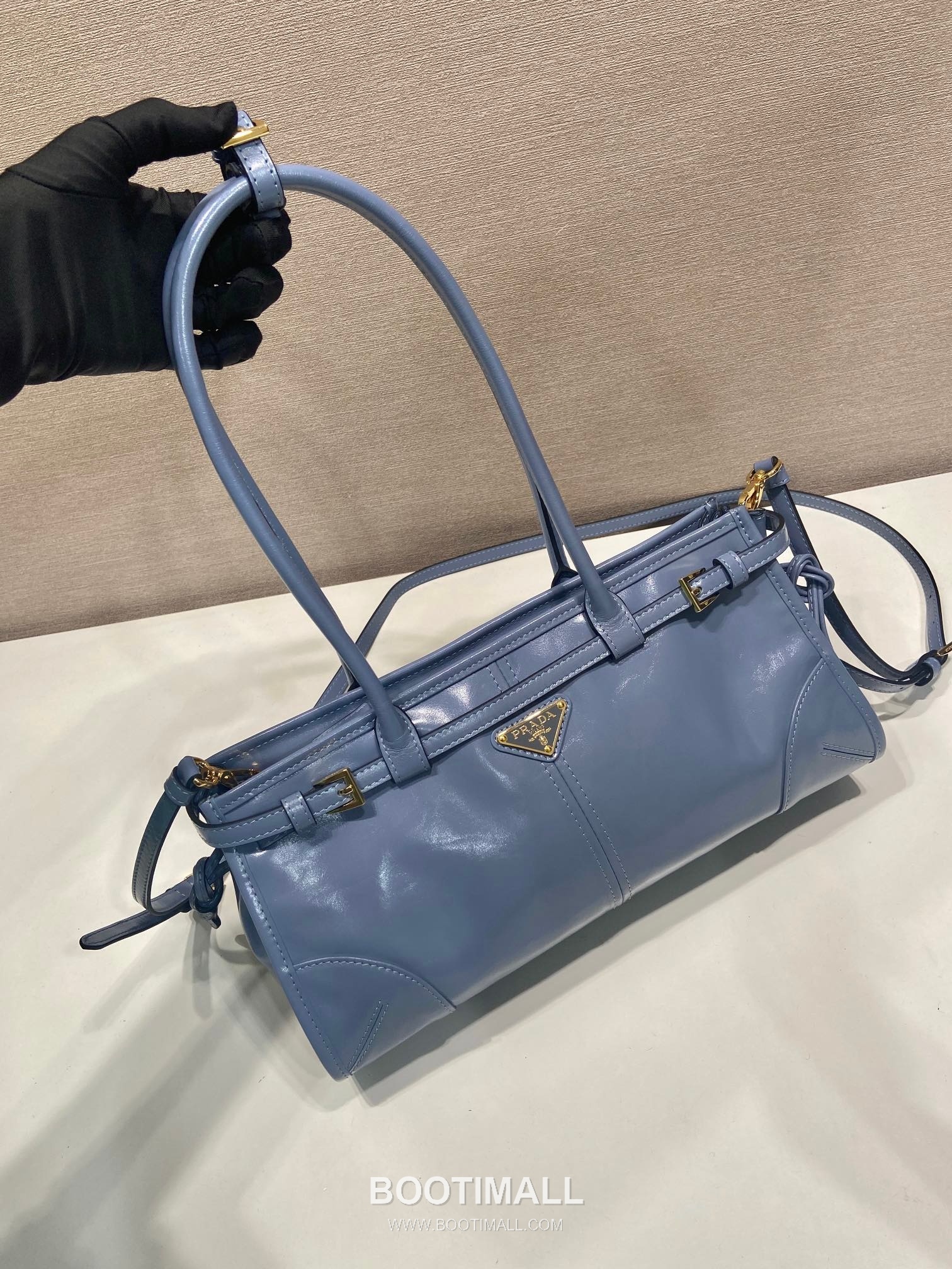 Prada LusSolf Oiled Wax Calfskin Tote Bag with Detachable Strap and Vintage Finish 프라다 루솔프 오일왁스 카프스킨 탈부착스트랩 빈티지 토트백 1BA426 32cm 3
