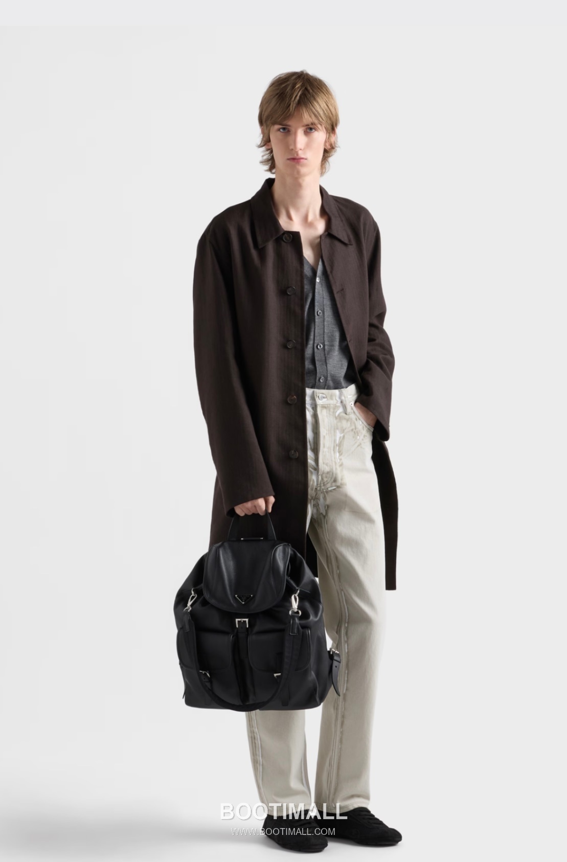 Prada Re-Nylon and Lambskin Backpack with Detachable Strap and Dual Use Detail 프라다 리나일론 램스킨 탈부착스트랩 투웨이 백팩 2VZ110A 34cm 4