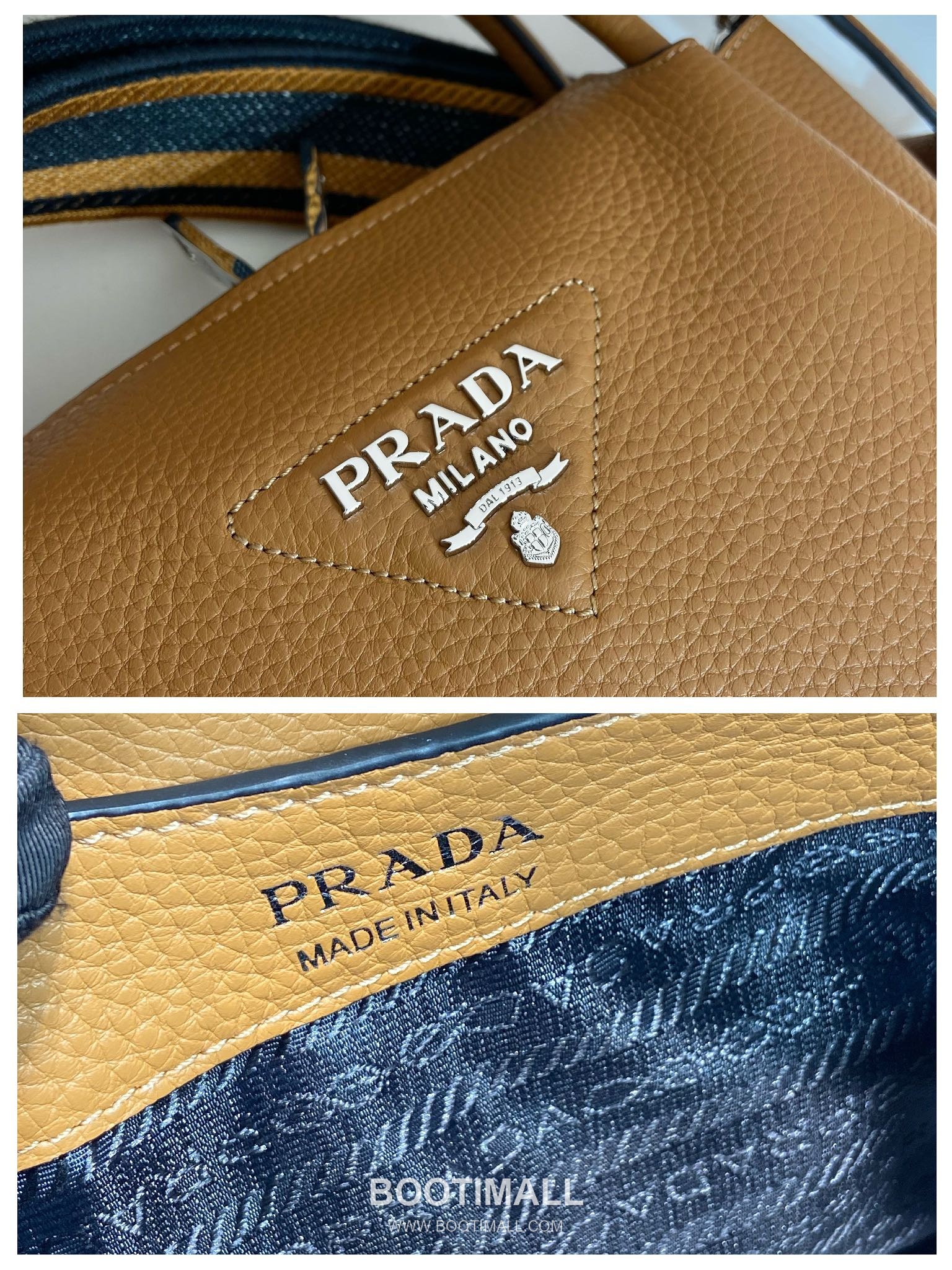 Prada Deer Grain Calfskin Shoulder Bag with Dual Detachable Strap and Multi Compartment Detail 프라다 디어그레인 카프스킨 더블스트랩 멀티수납 숄더백 1BC145 23cm 9