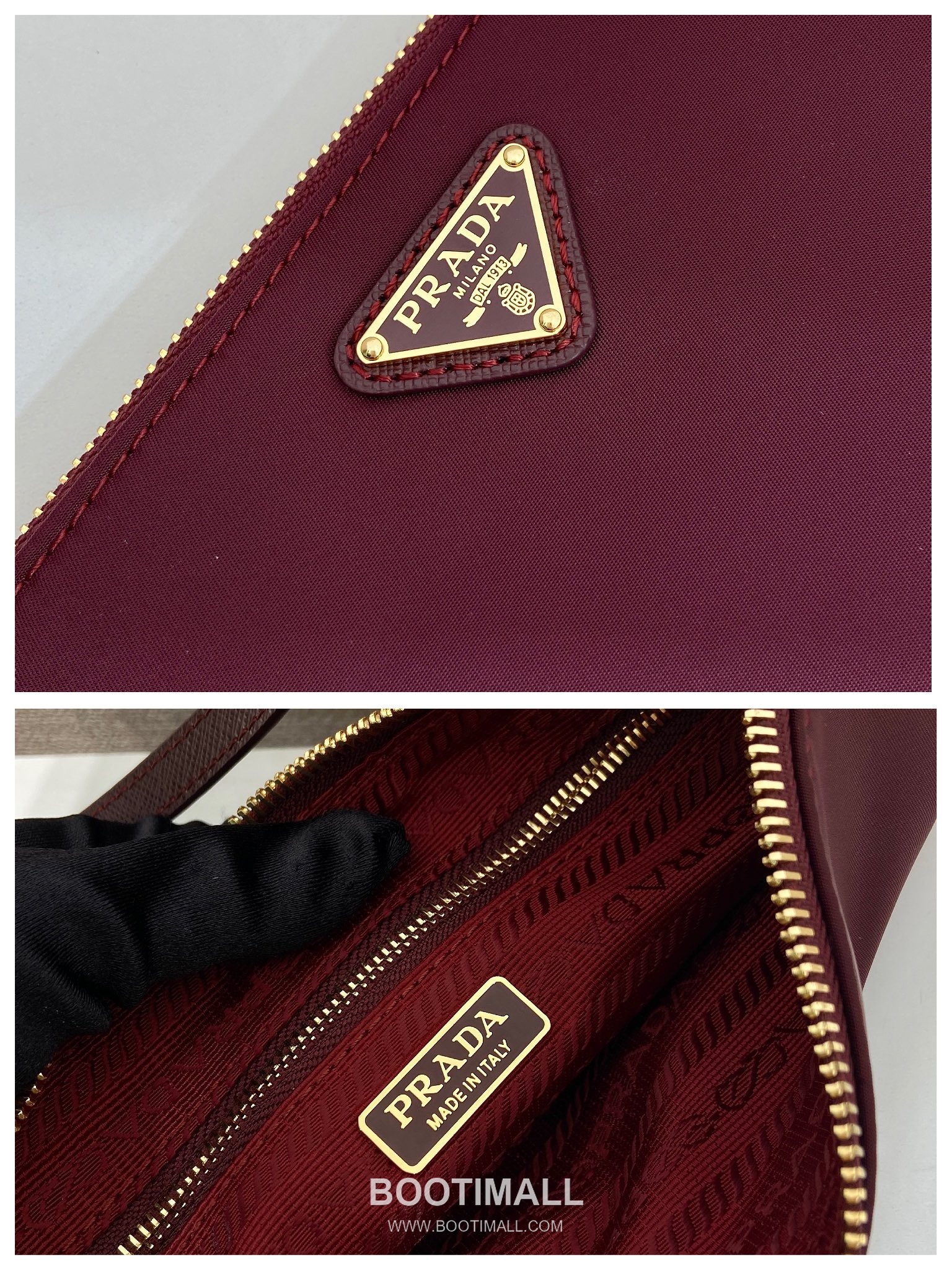 Prada Nylon Shoulder Bag with Crossgrain Strap and Triangle Logo Detail 프라다 나일론 카프스킨 스트랩 삼각로고 숄더백 1NE545 24cm 9