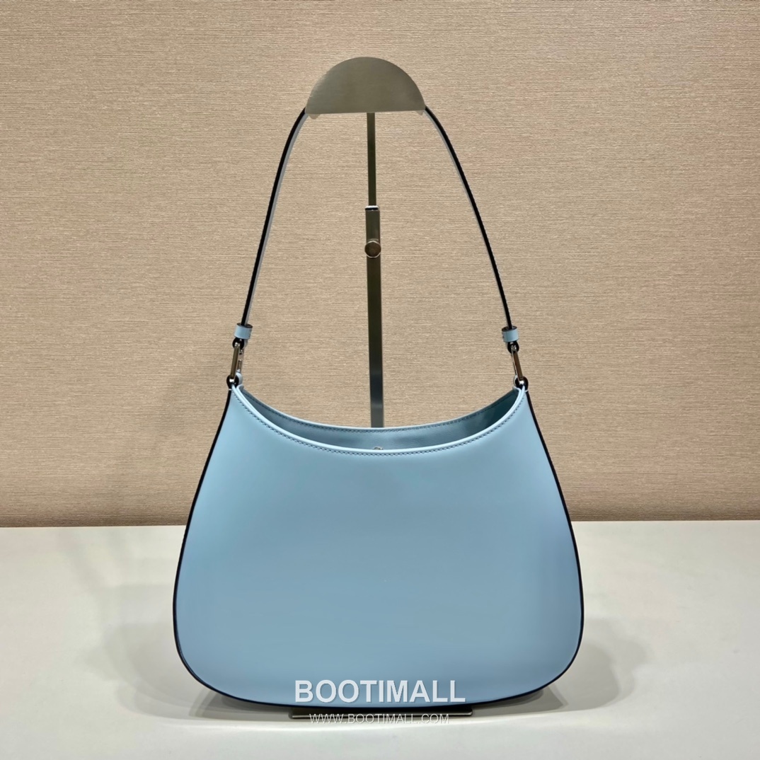 Prada Smooth Calfskin Shoulder Bag with Vintage Curved Shape and Zip Detail 프라다 스무스 카프스킨 빈티지커브 지퍼 숄더백 1BC499 26.5cm 4