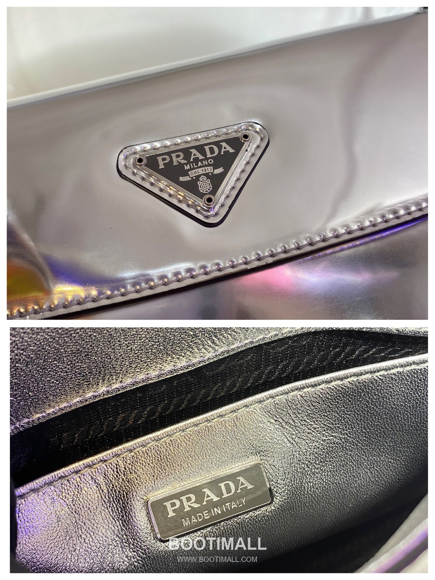Prada Smooth Calfskin Flap Shoulder Bag with Vintage Curved Shape Detail 프라다 스무스 카프스킨 플랩 빈티지커브 숄더백 1BD311 23cm 9