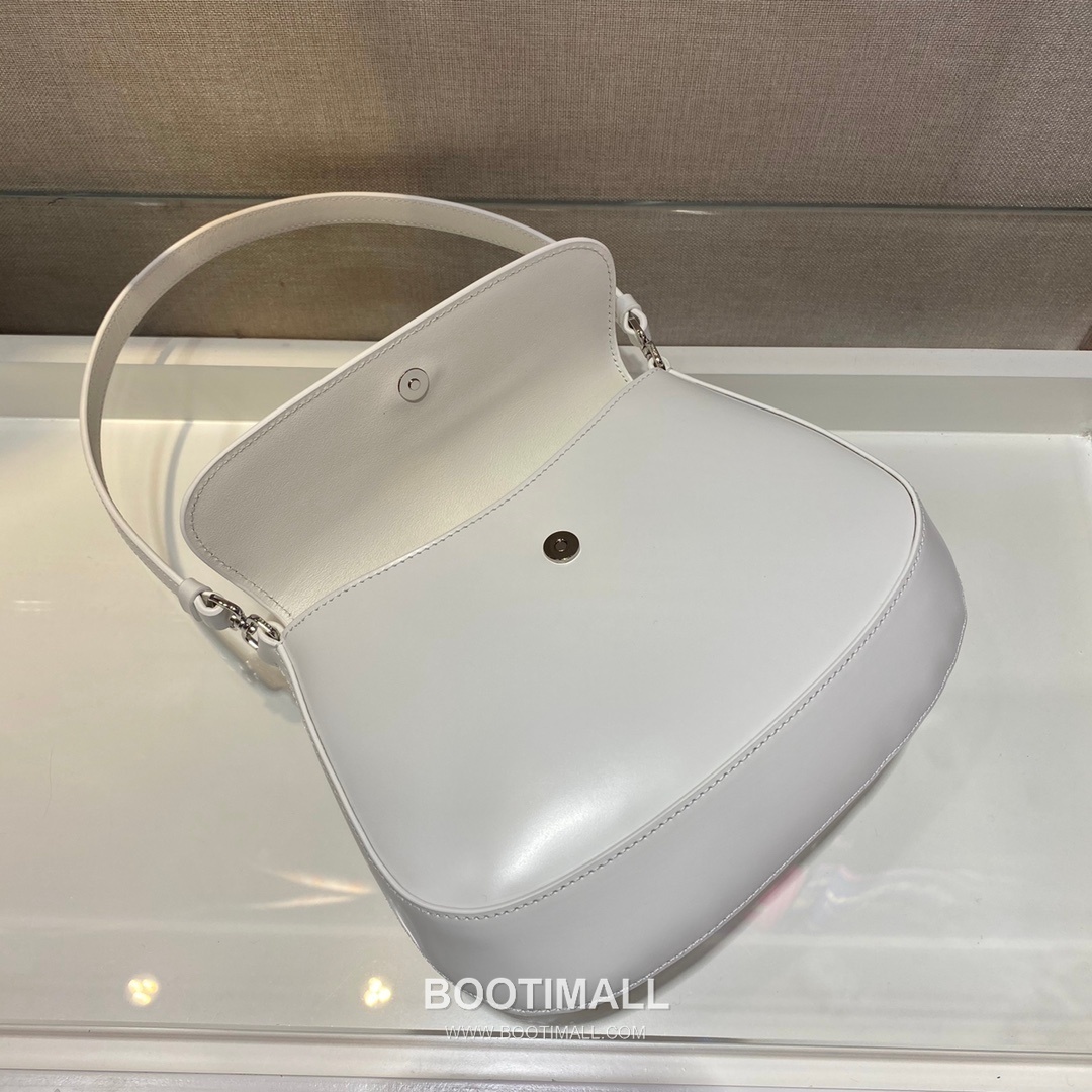 Prada Smooth Calfskin Flap Shoulder Bag with Vintage Curved Shape Detail 프라다 스무스 카프스킨 플랩 빈티지커브 숄더백 1BD311 23cm 5