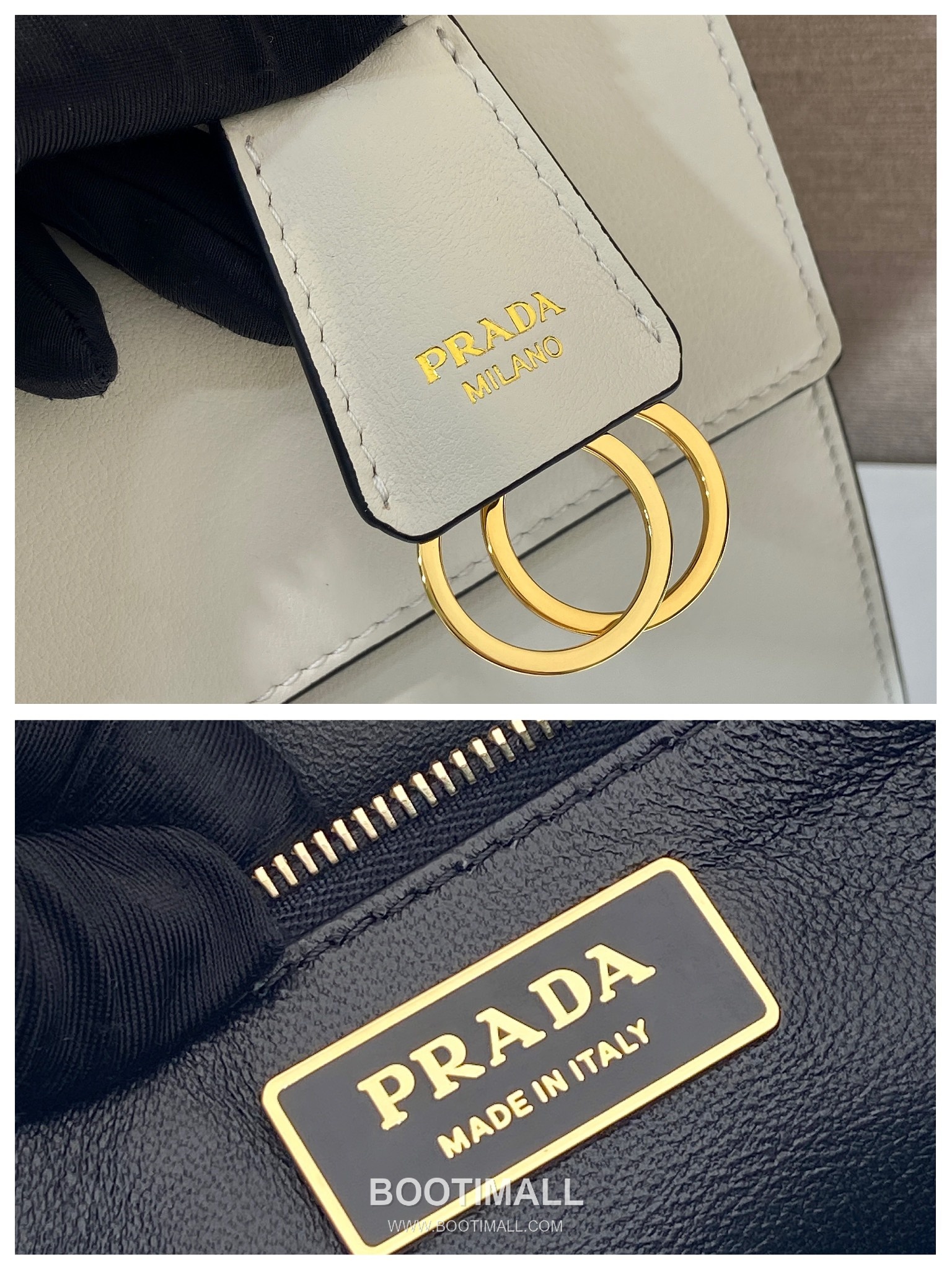 Prada Soft Sound Calfskin Tote Bag with Dual Compartment and Detachable Strap Detail 프라다 소프트사운드 카프스킨 더블컴파트먼트 탈부착스트랩 토트백 1BN023 28cm 9