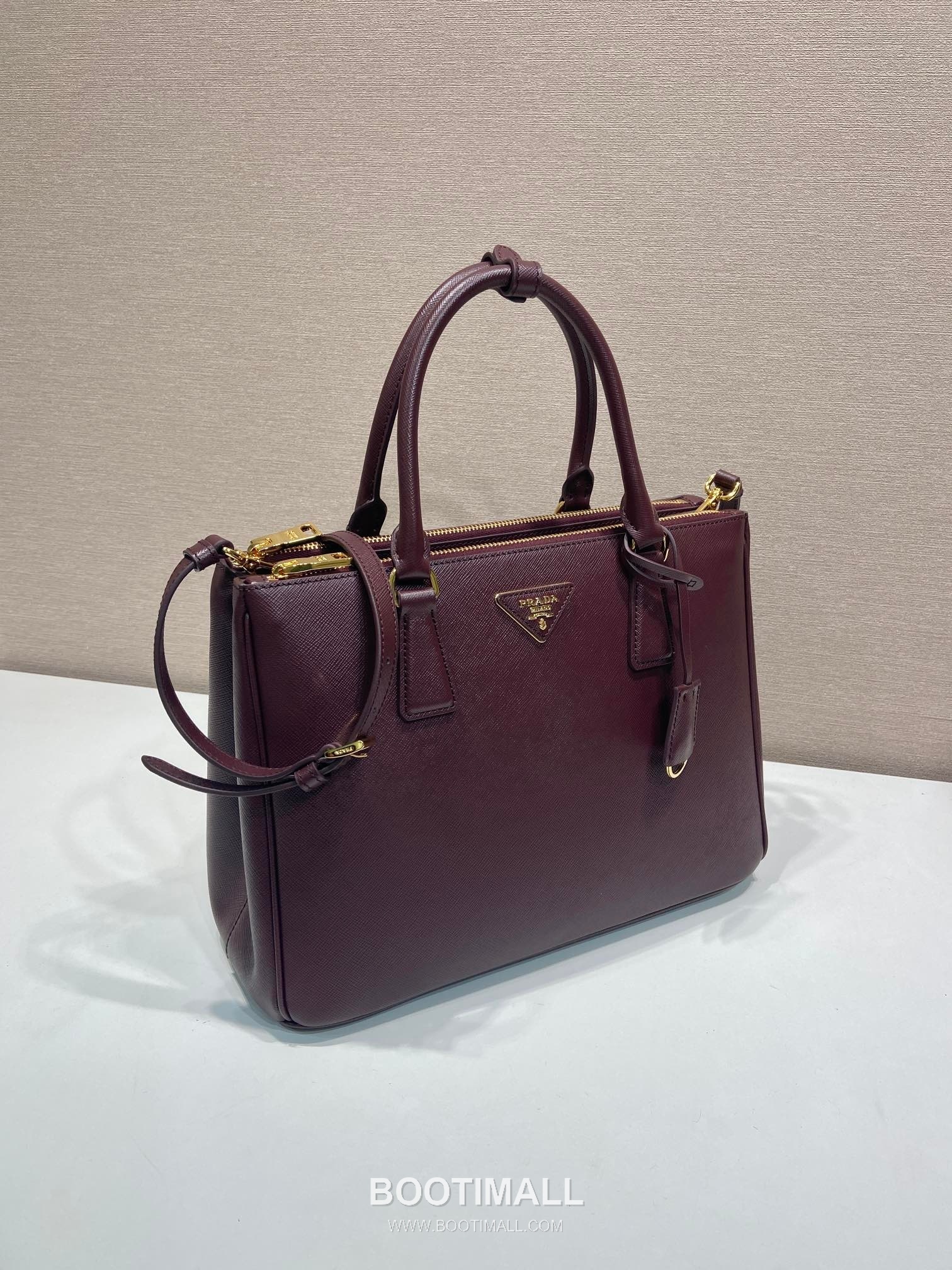 Prada Galleria Crossgrain Calfskin Tote Bag with Multi Pocket and Detachable Strap Detail 프라다 갤러리아 크로스그레인 카프스킨 멀티포켓 탈부착스트랩 토트백 1BA274 33cm 2