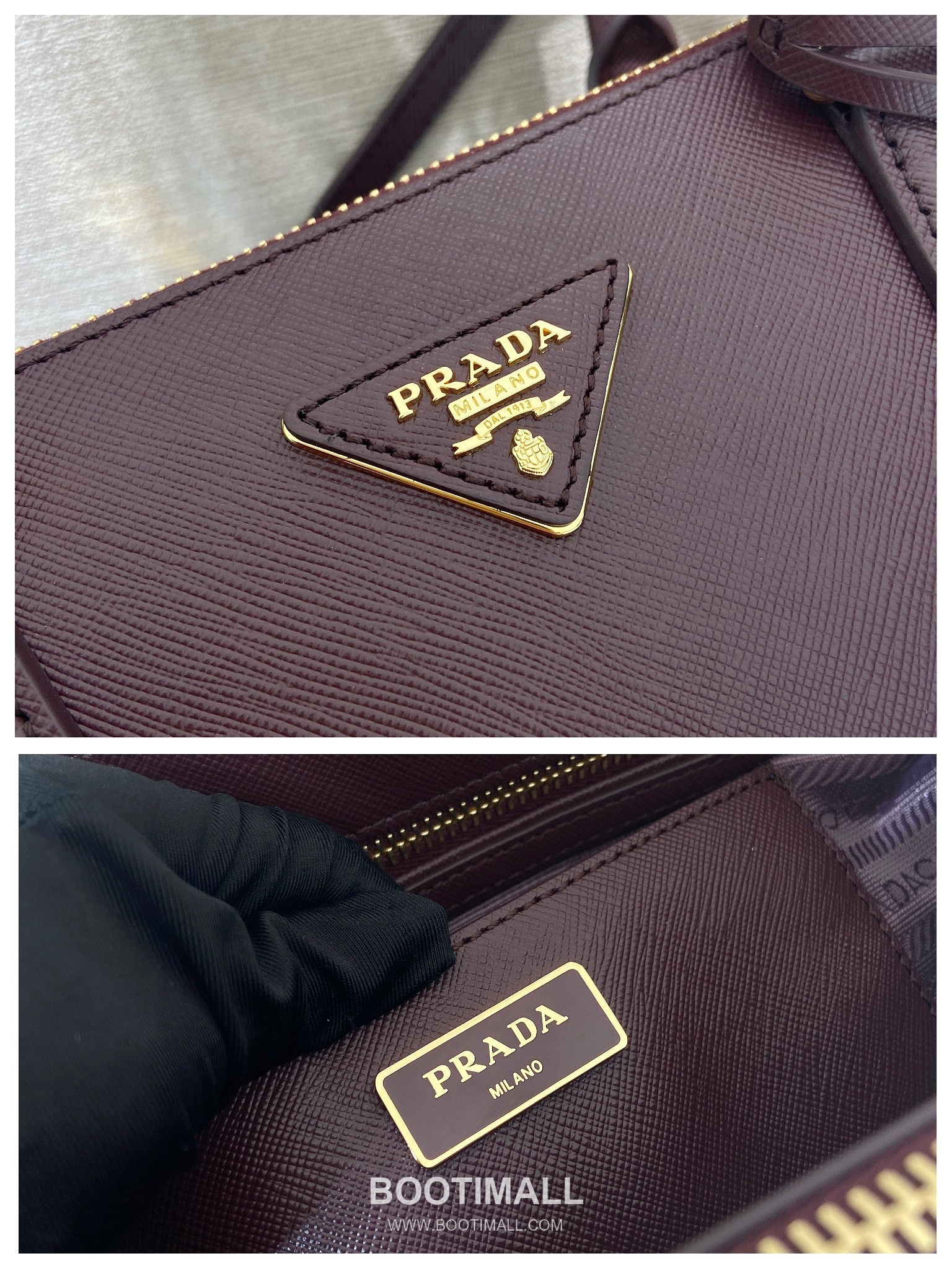 Prada Galleria Crossgrain Calfskin Tote Bag with Multi Pocket and Detachable Strap Detail 프라다 갤러리아 크로스그레인 카프스킨 멀티포켓 탈부착스트랩 토트백 1BA274 33cm 9