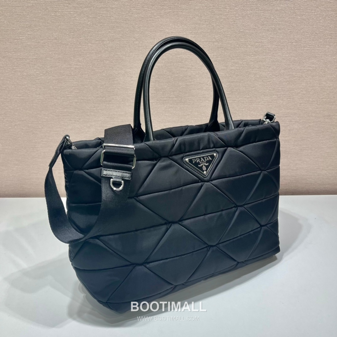 Prada System Calfskin Tote Bag with Triangle Stitching and Detachable Strap Detail 프라다 시스템 카프스킨 삼각스티치 탈부착스트랩 토트백 1BG435 33cm 3