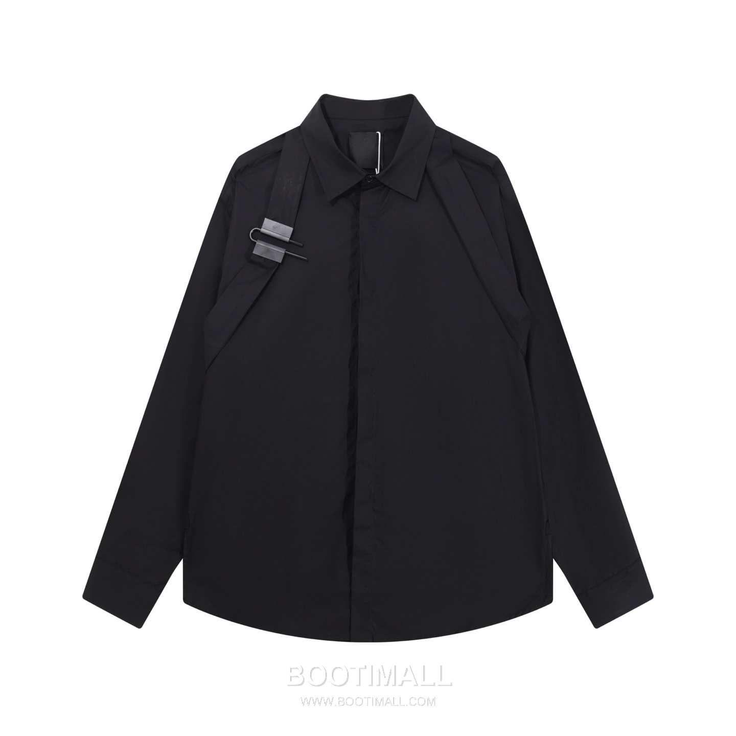 Givenchy 2026 S/S Cotton Poplin Long Sleeve Shirt with Metal Lock Detail 기븐치 2026SS 코튼 포플린 블랙 셔츠 메탈 락 디테일 1