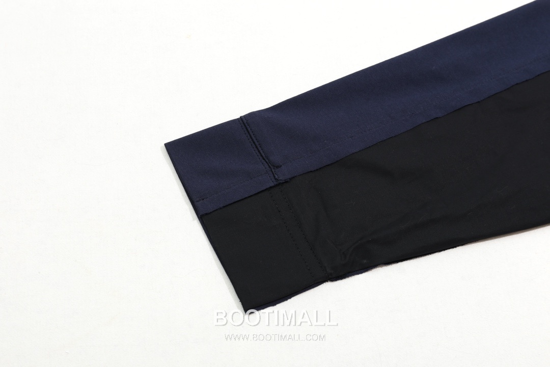 Balenciaga 2025 S/S Cotton Knit Panel Long Sleeve Shirt with Patchwork Detail 발렌시아가 2025SS 코튼 니트 패널 네이비 셔츠 패치워크 디테일 15