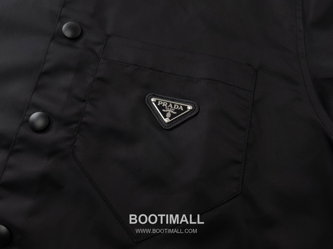 Prada 2024 S/S Nylon Long Sleeve Shirt Jacket with Triangle Logo 프라다 2024SS 나일론 블랙 셔츠 재킷 삼각 로고 16