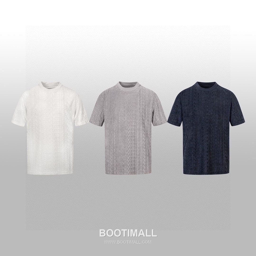 Fendi 2025 S/S Cotton Jacquard Short Sleeve T-Shirt with Logo Print 펜디 2025SS 코튼 자카드 블랙 티셔츠 로고 프린트 3