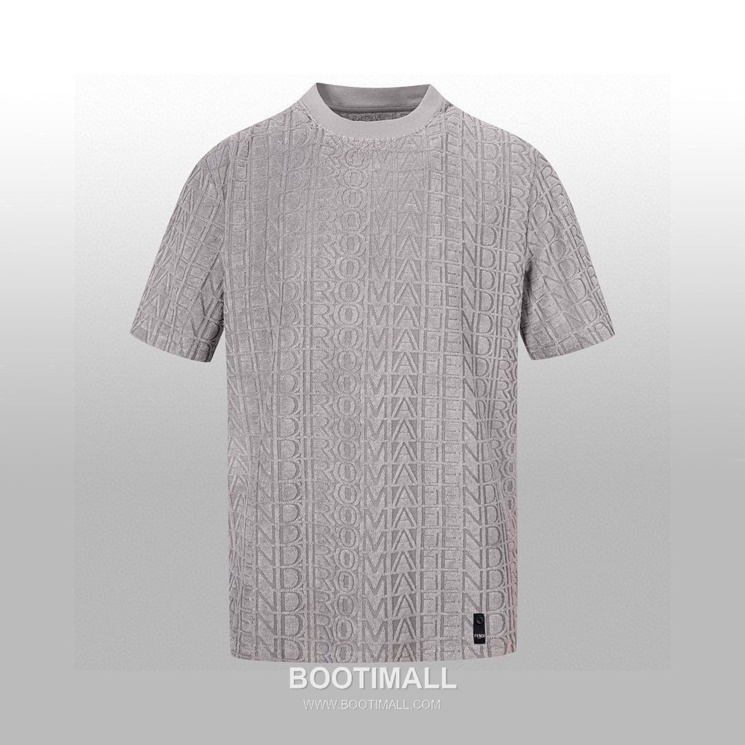 Fendi 2025 S/S Cotton Jacquard Short Sleeve T-Shirt with Logo Print 펜디 2025SS 코튼 자카드 블랙 티셔츠 로고 프린트 9