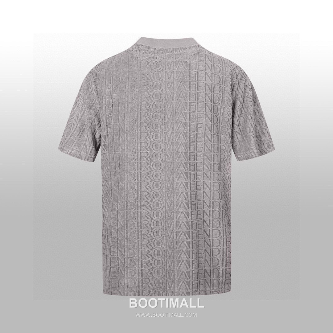 Fendi 2025 S/S Cotton Jacquard Short Sleeve T-Shirt with Logo Print 펜디 2025SS 코튼 자카드 블랙 티셔츠 로고 프린트 10