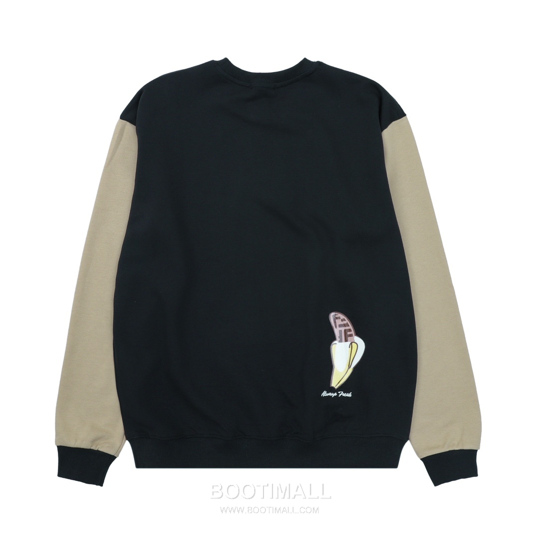 Fendi 2025 S/S Cotton Sweatshirt with Triangle Print Patchwork 펜디 2025SS 코튼 블랙 맨투맨 삼각 프린트 패치워크 11